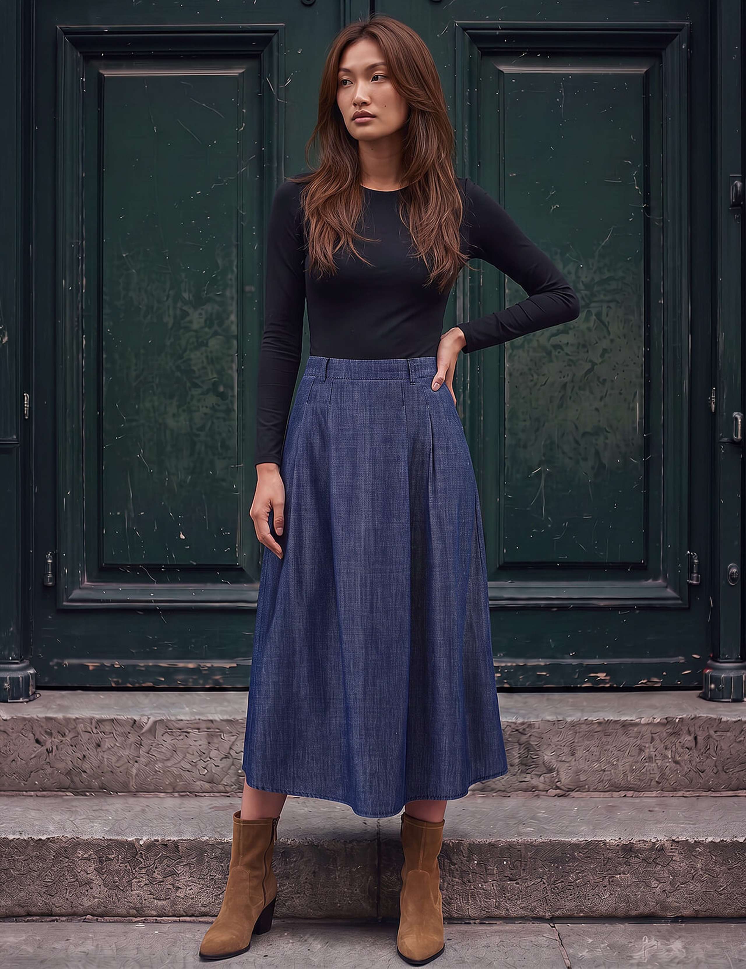 Stretch A-Line Skirt 3 of 4