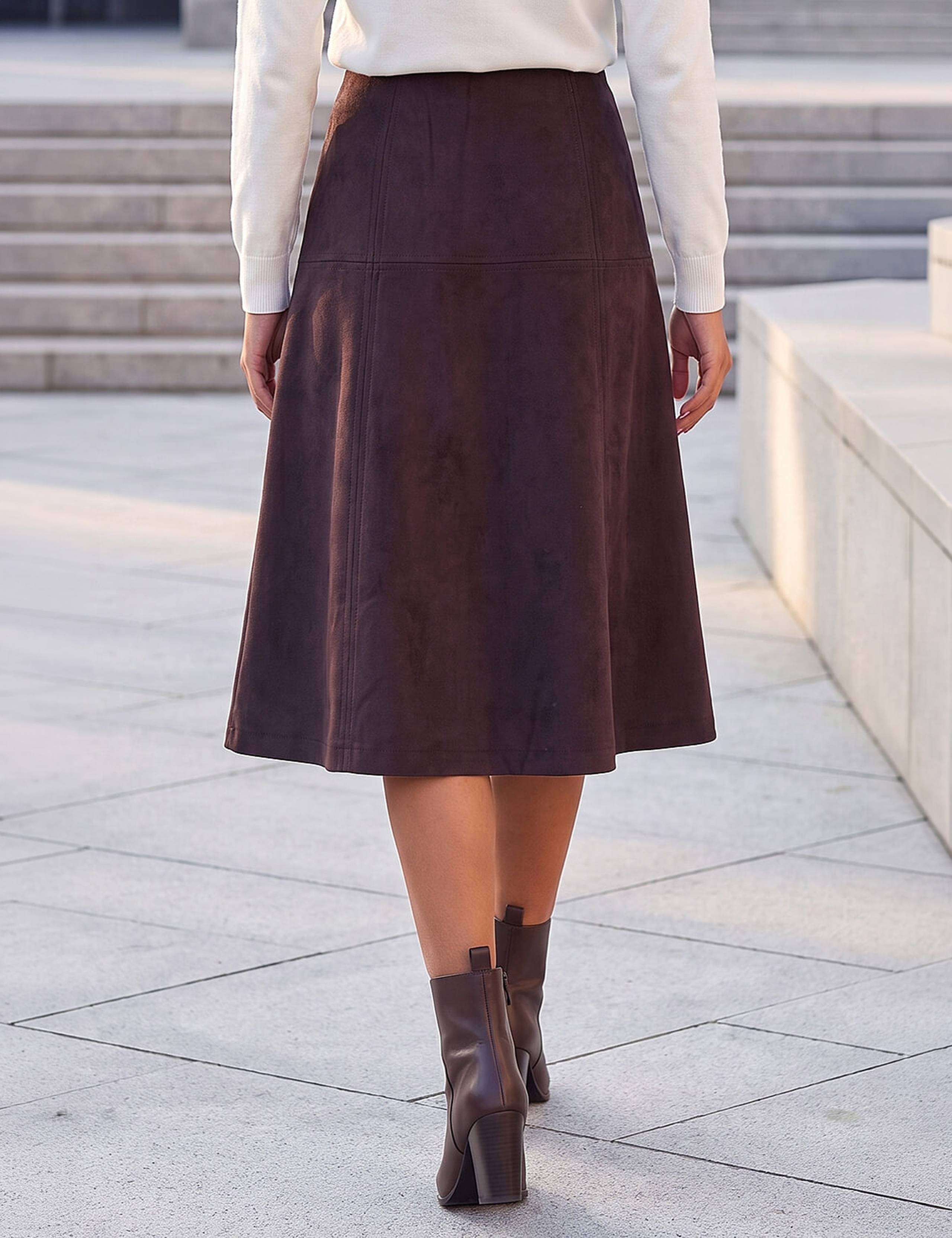 Petite Suede A-Line Skirt 2 of 4