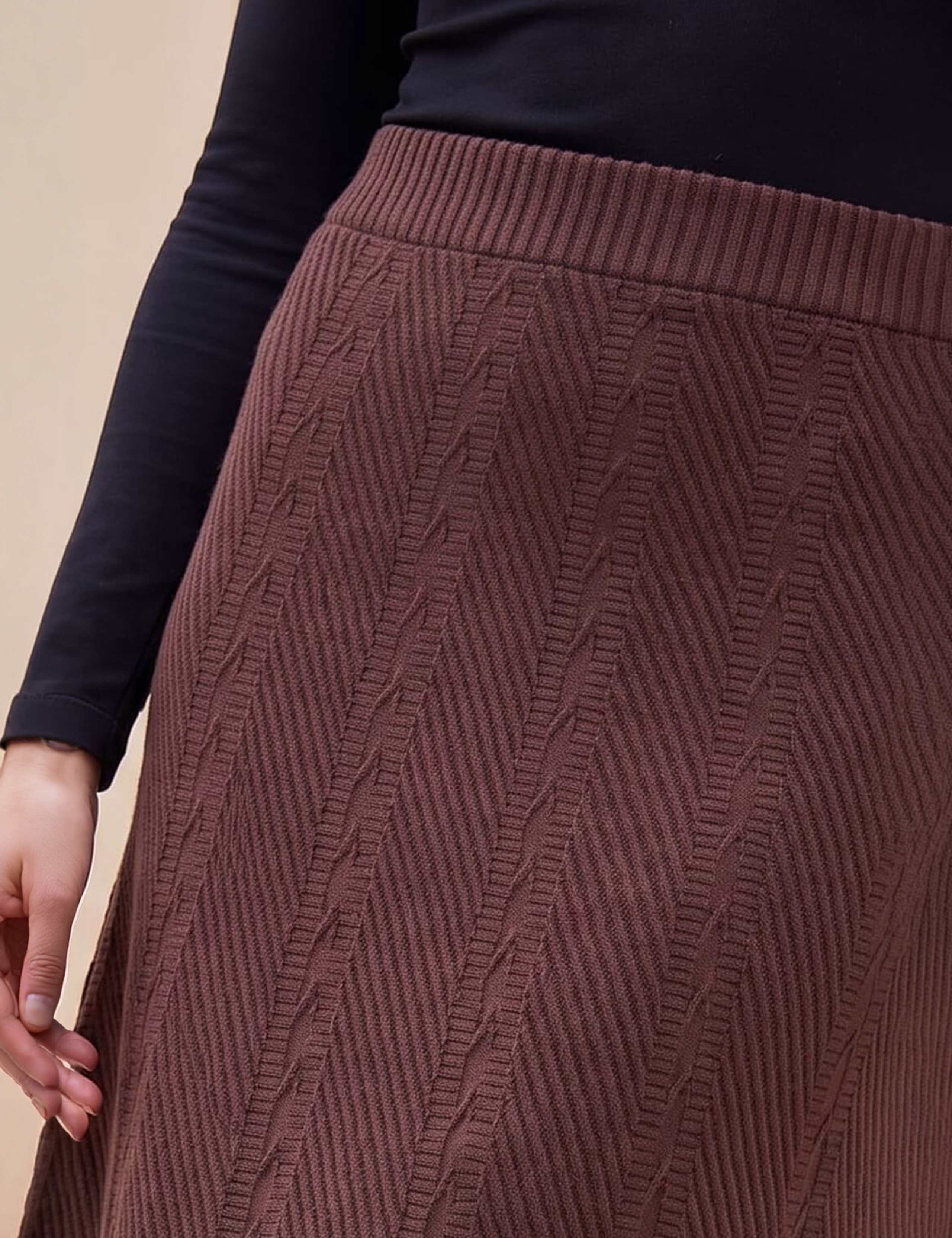 Cable Knit Midi Skirt 4 of 4