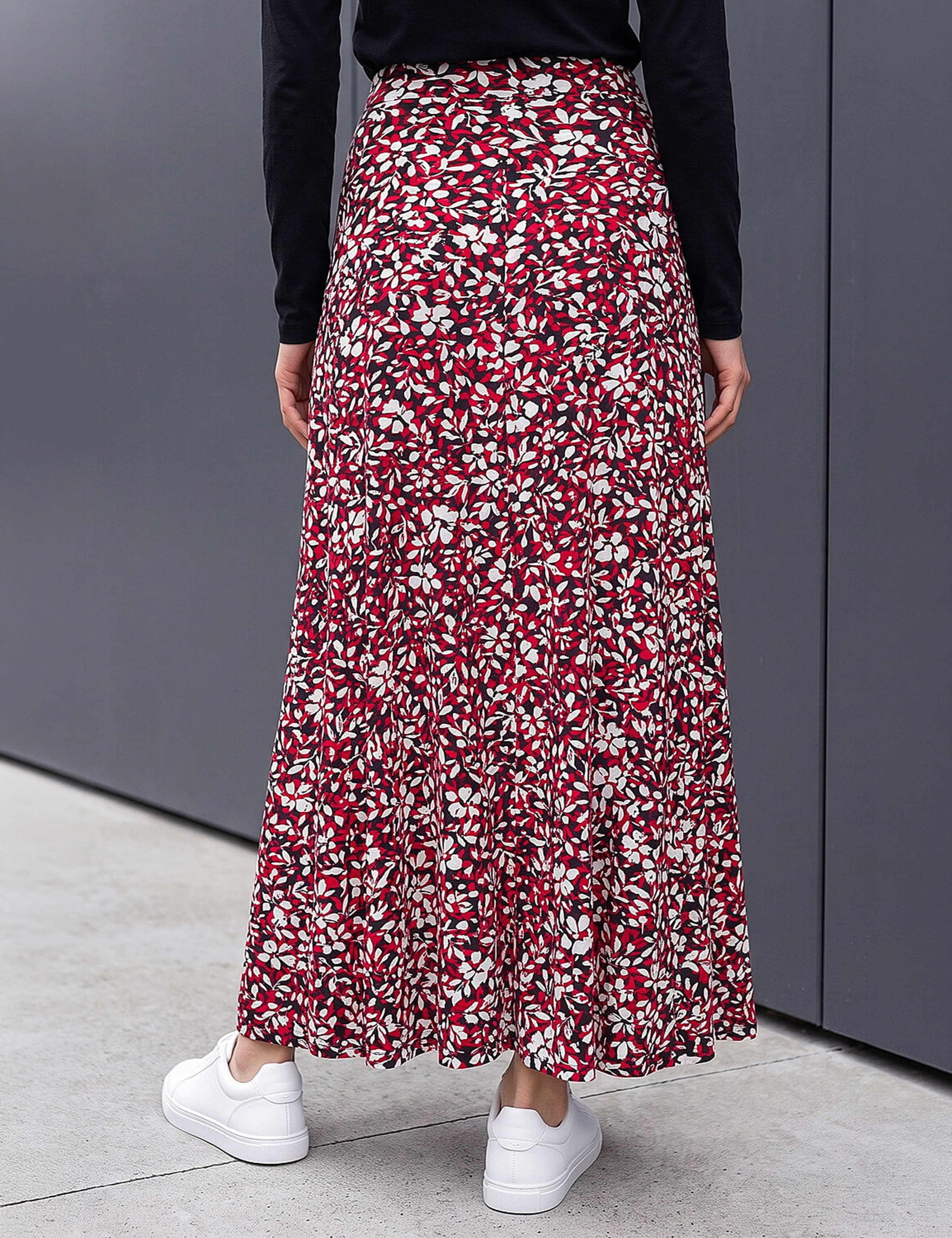 Floral Knee Length A Line Skirt 2 of 4
