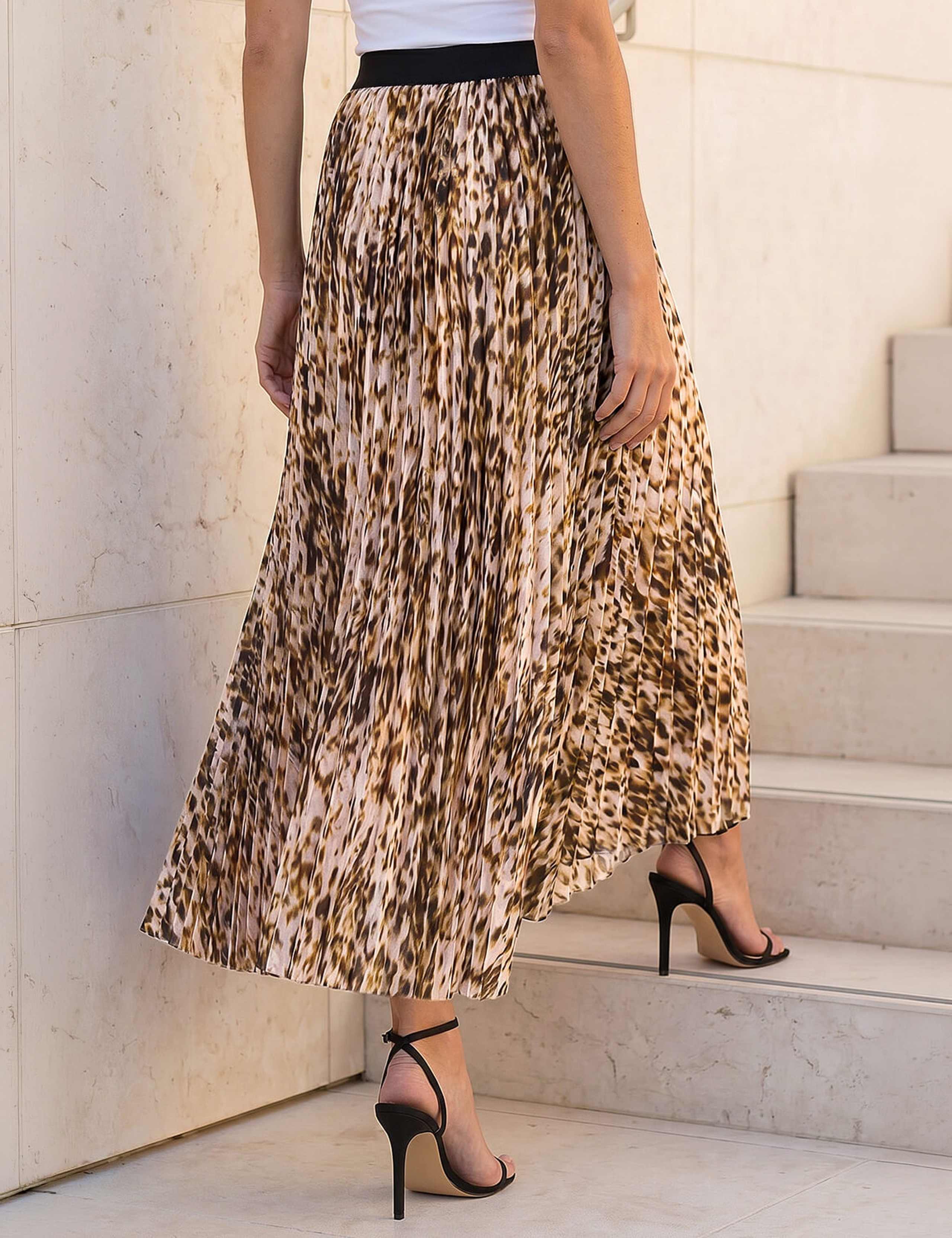 Printed Pleated Midi Skirt 2 of 4