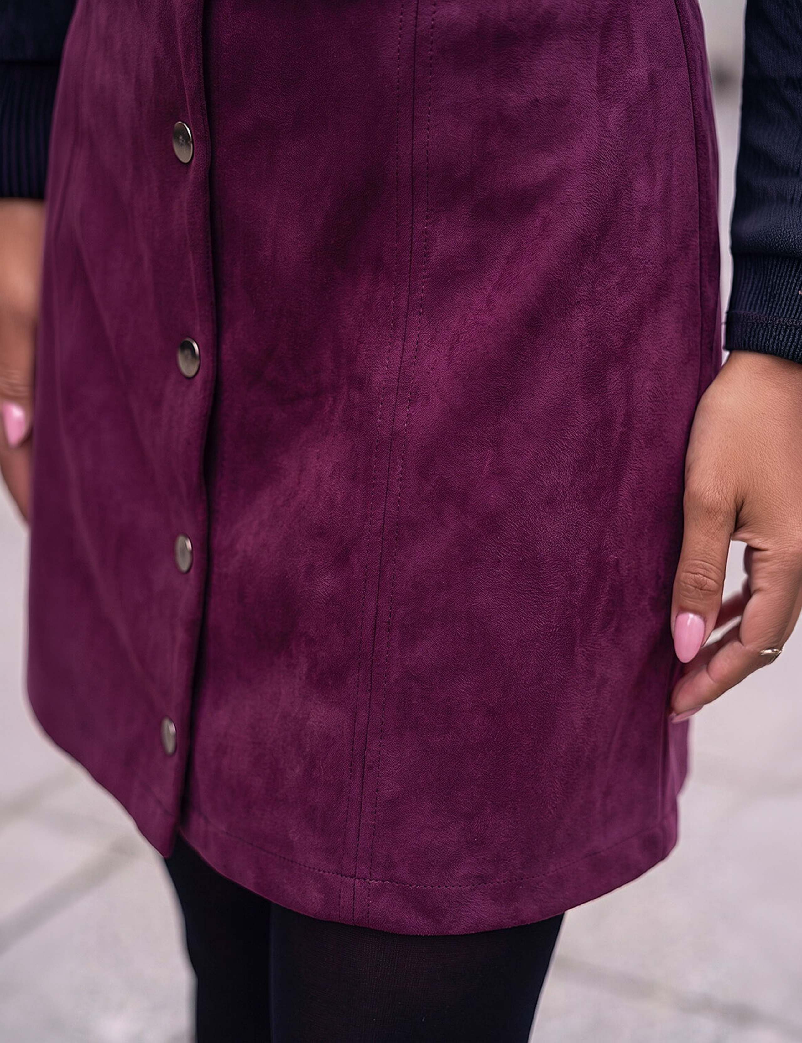 Petite A-Line Faux Suede Skirt 4 of 4