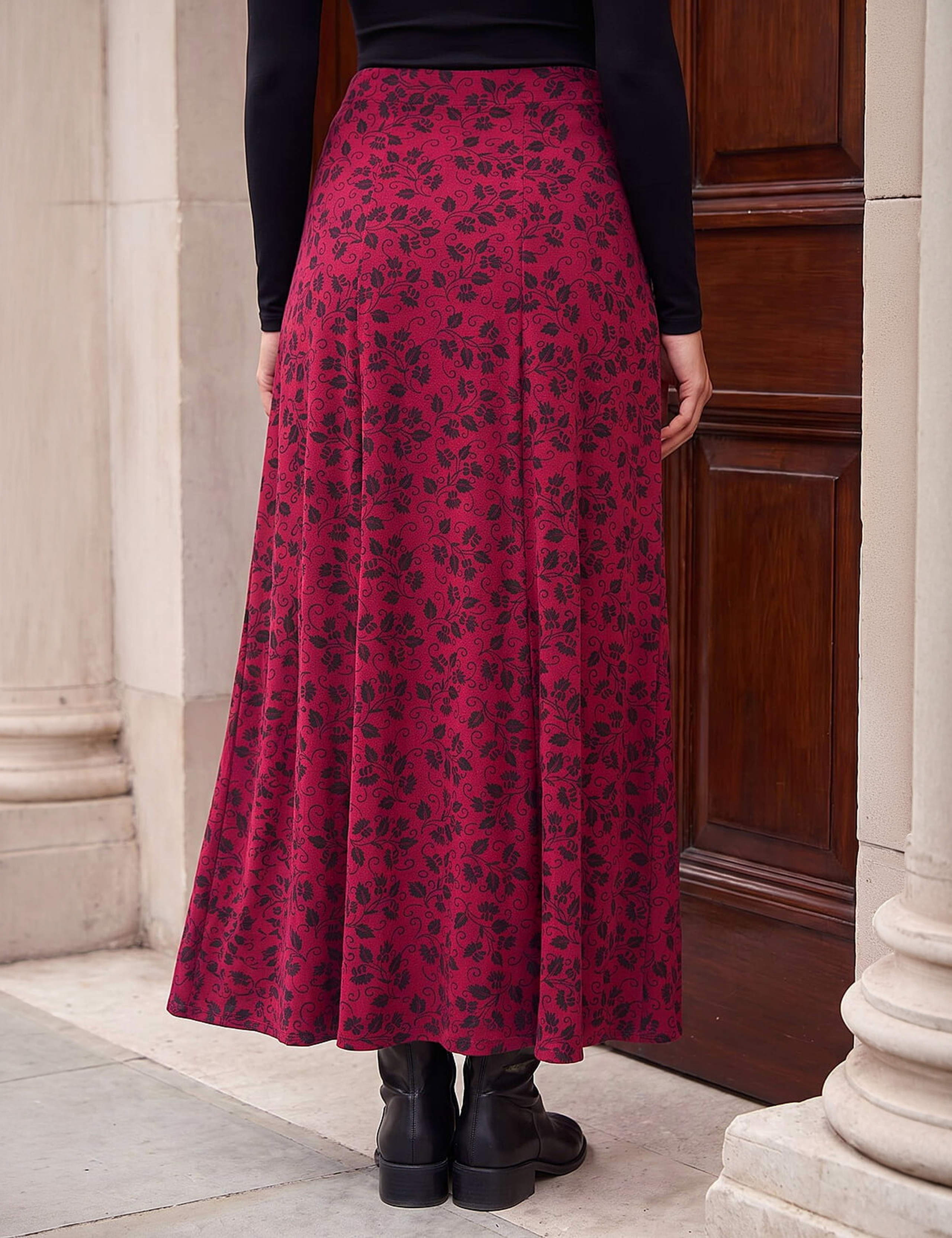 Leaf Print Skirt 2 of 4