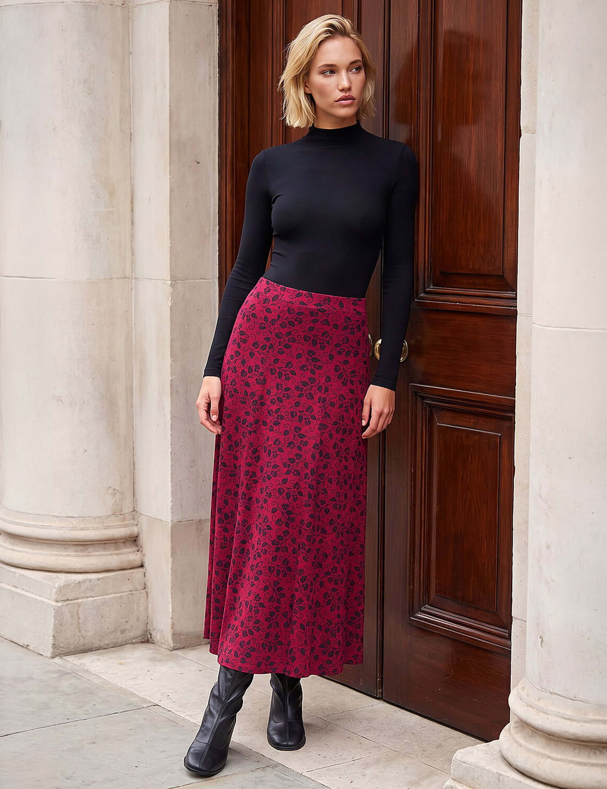 Leaf Print Skirt 3 of 4