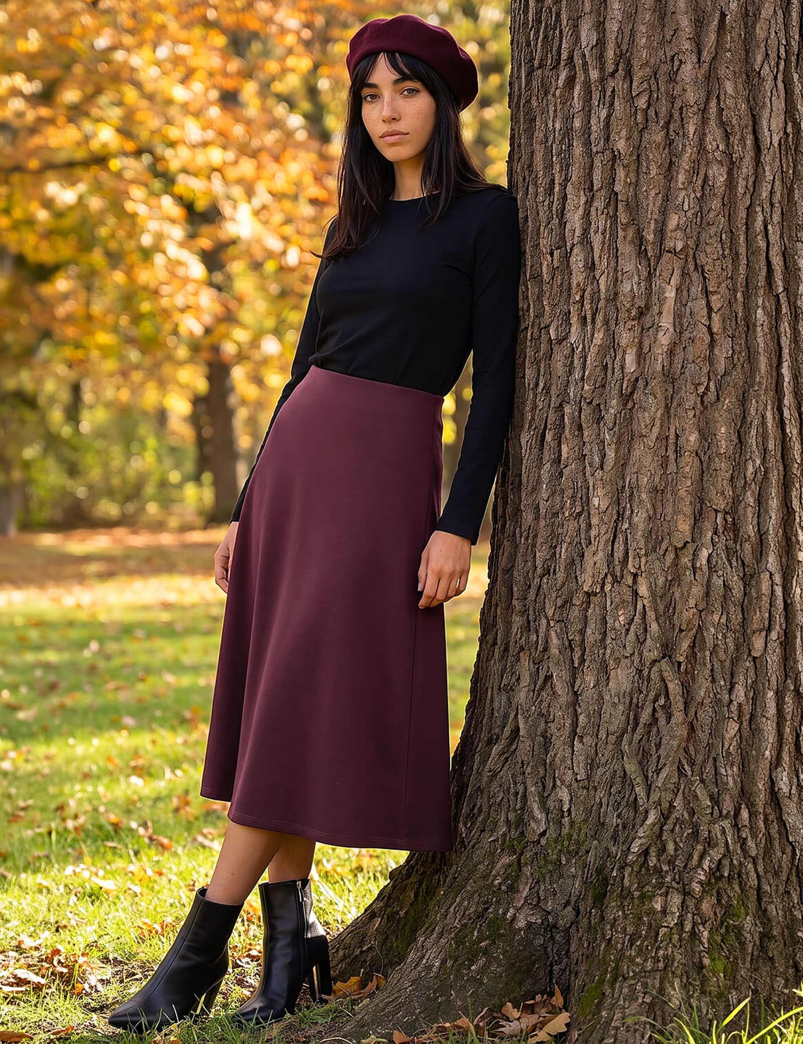Petite Ponte Stretch Midi Skirt 3 of 4