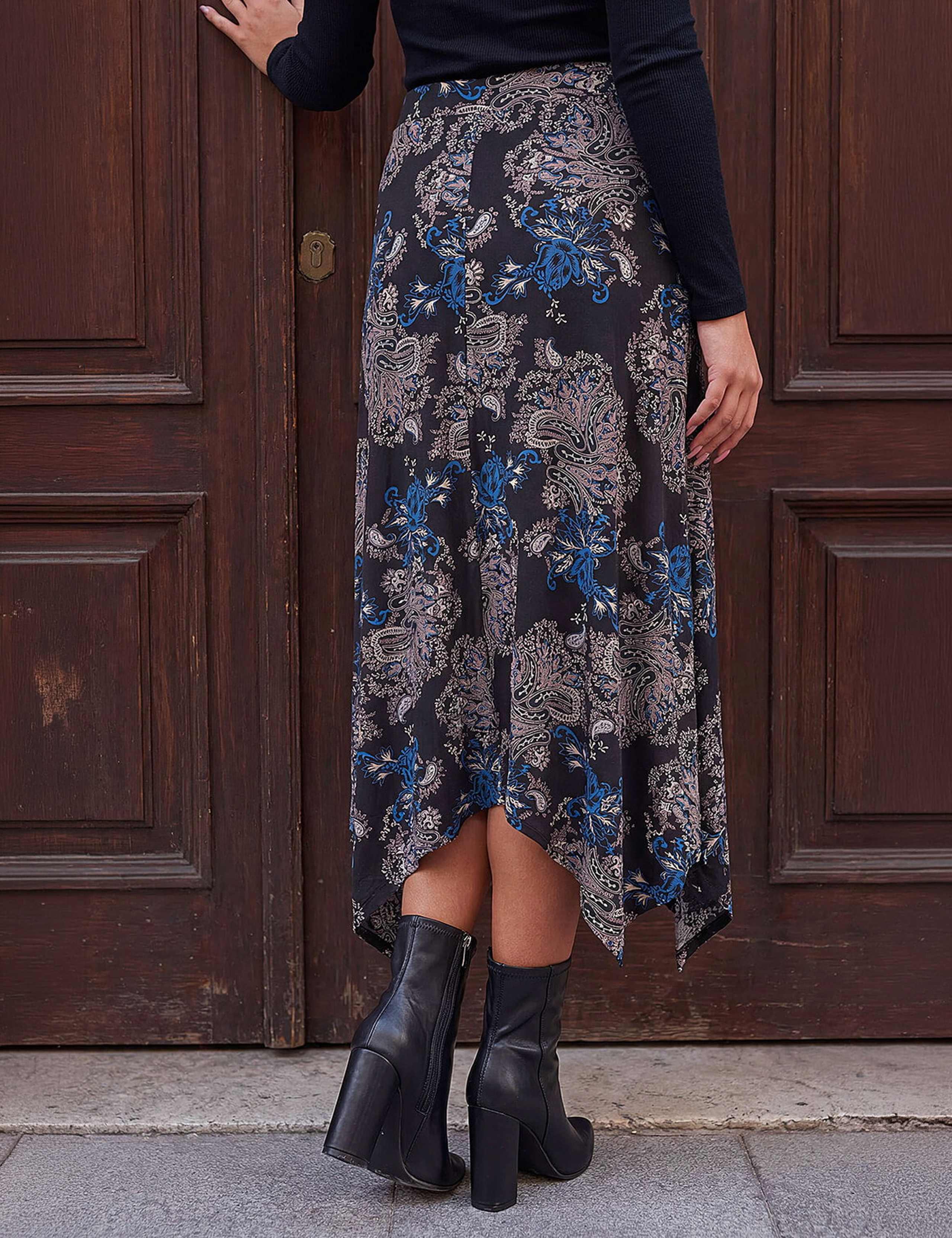 Hanky Hem Print Skirt 2 of 4