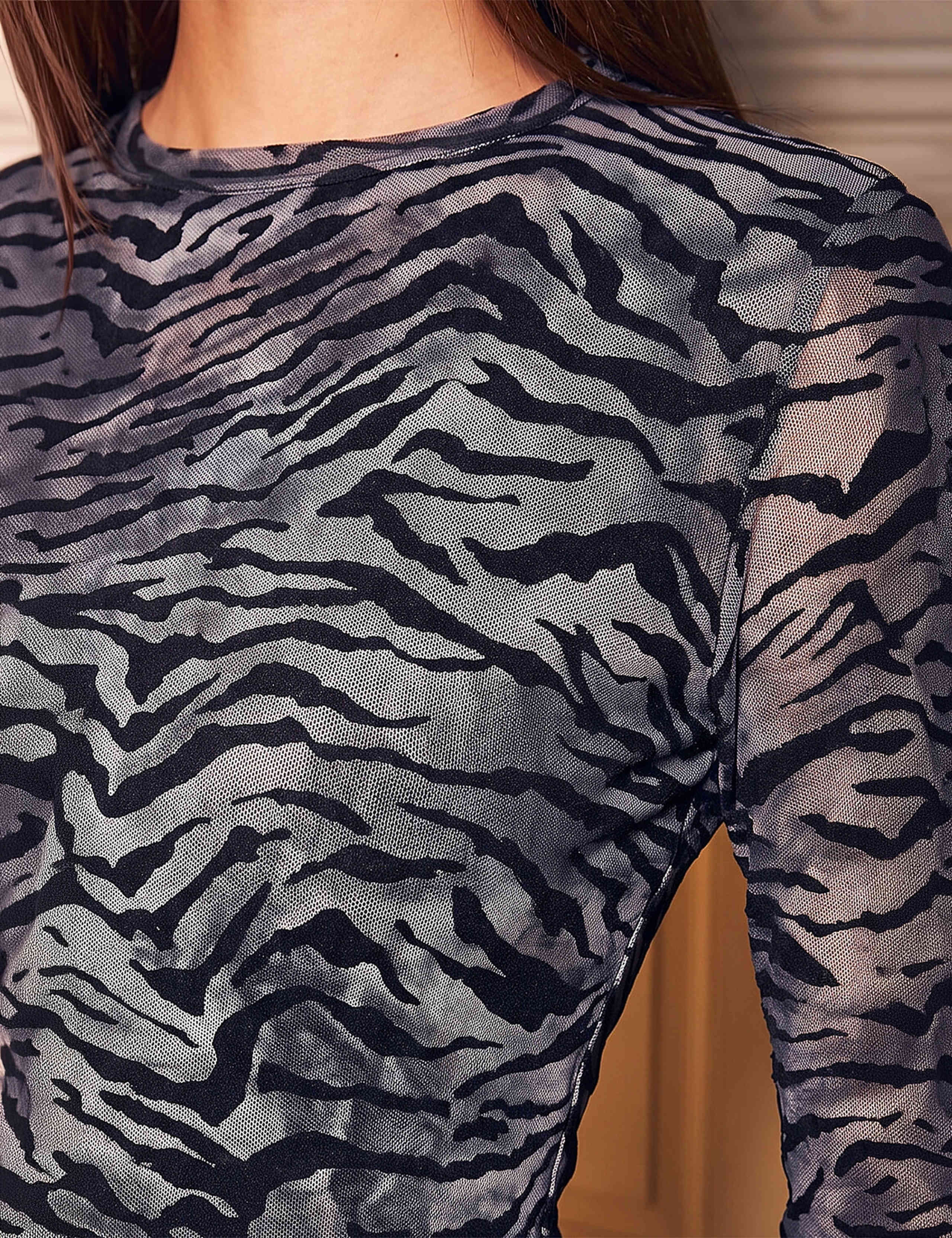Animal Print Mesh Top 4 of 4