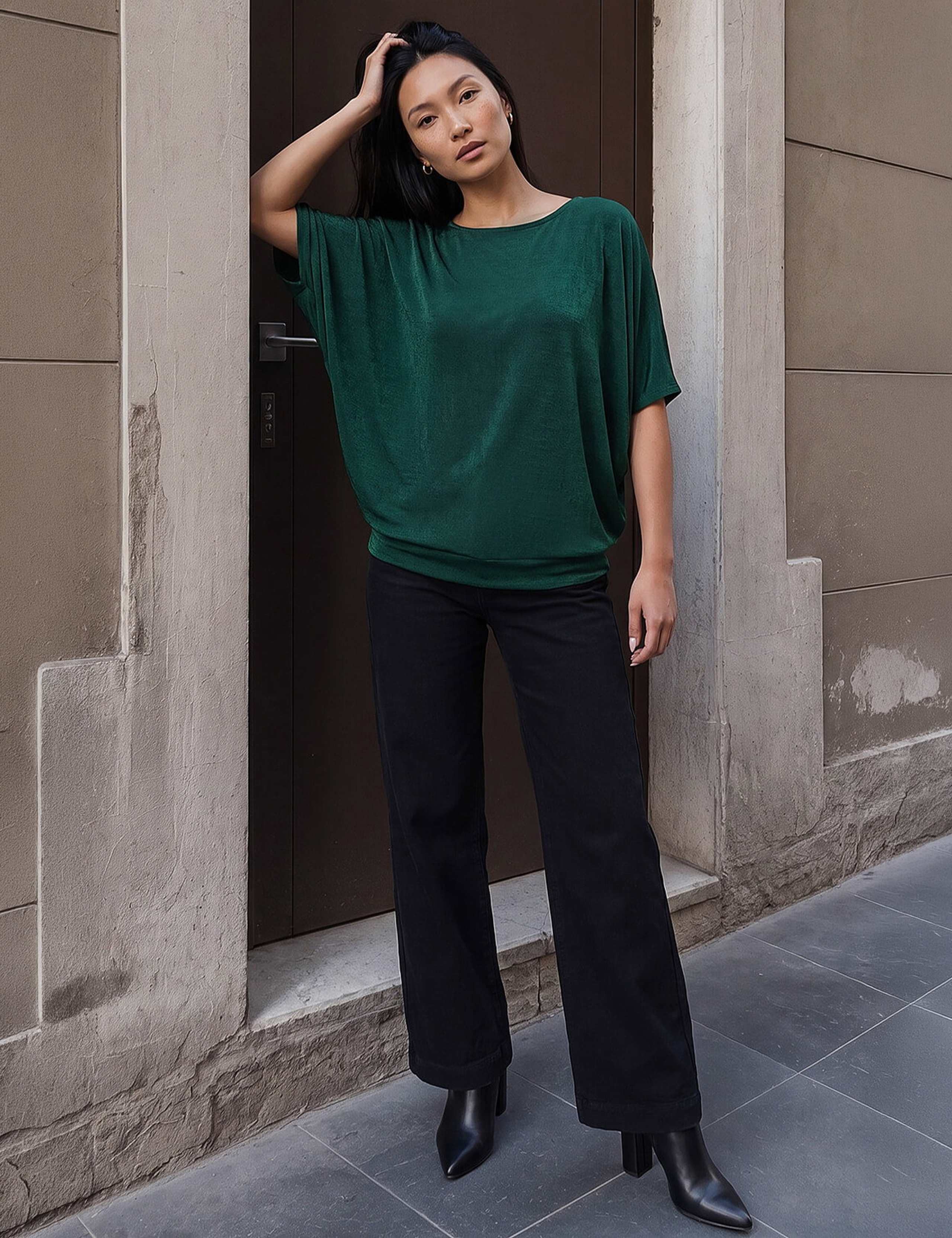 Bubble Hem Stretch Top 2 of 4