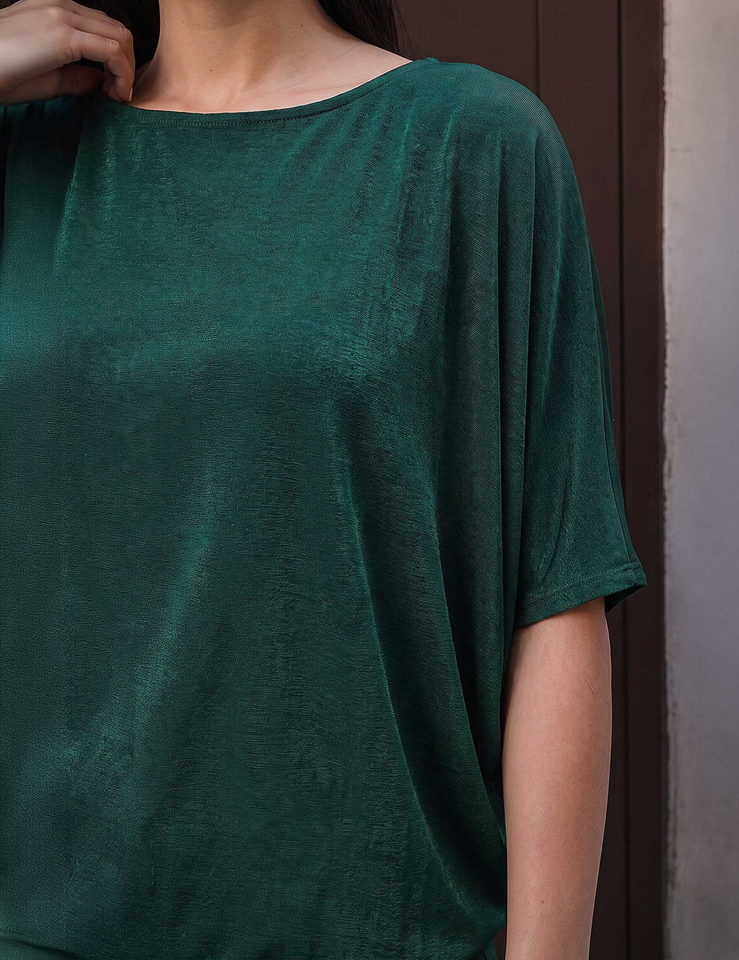 Bubble Hem Stretch Top 3 of 4
