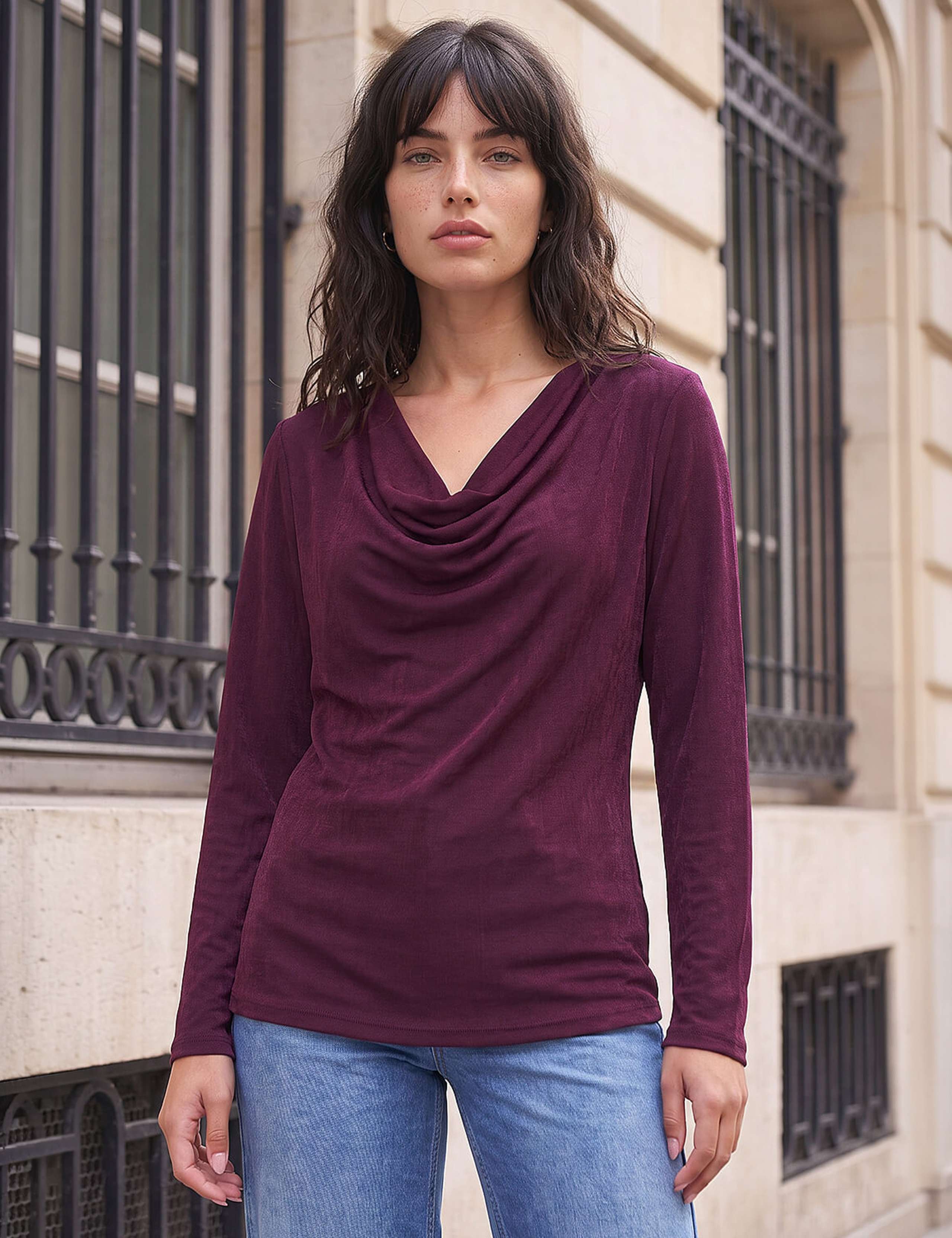 Cowl Neck Regular Fit Top 1 of 4