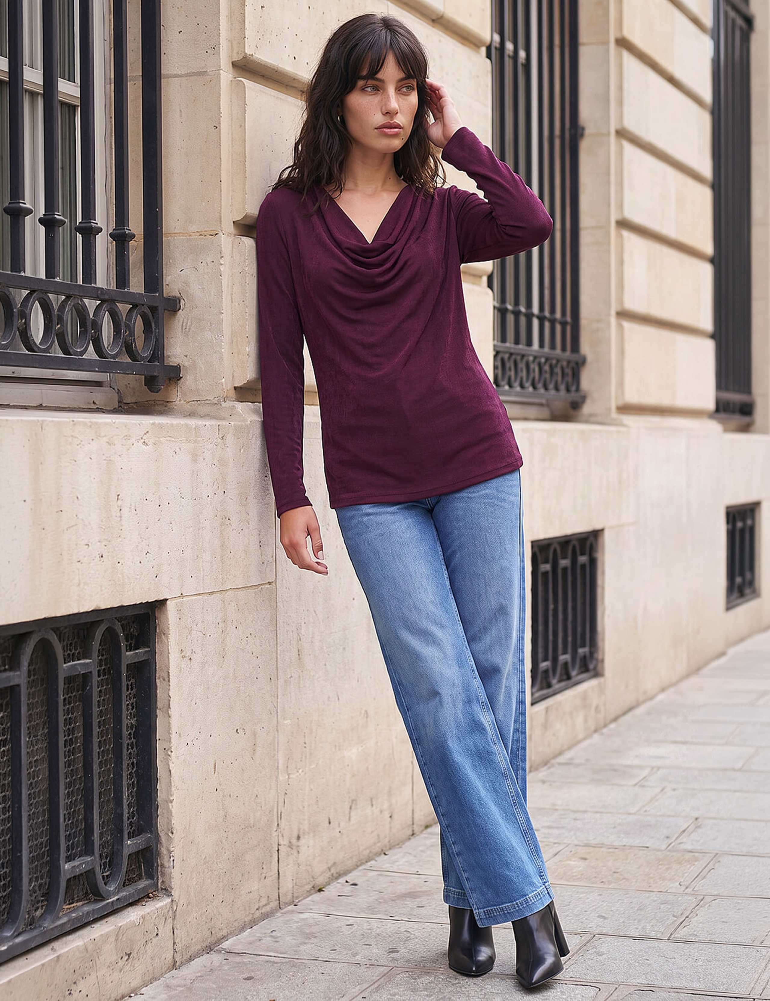 Cowl Neck Regular Fit Top 2 of 4