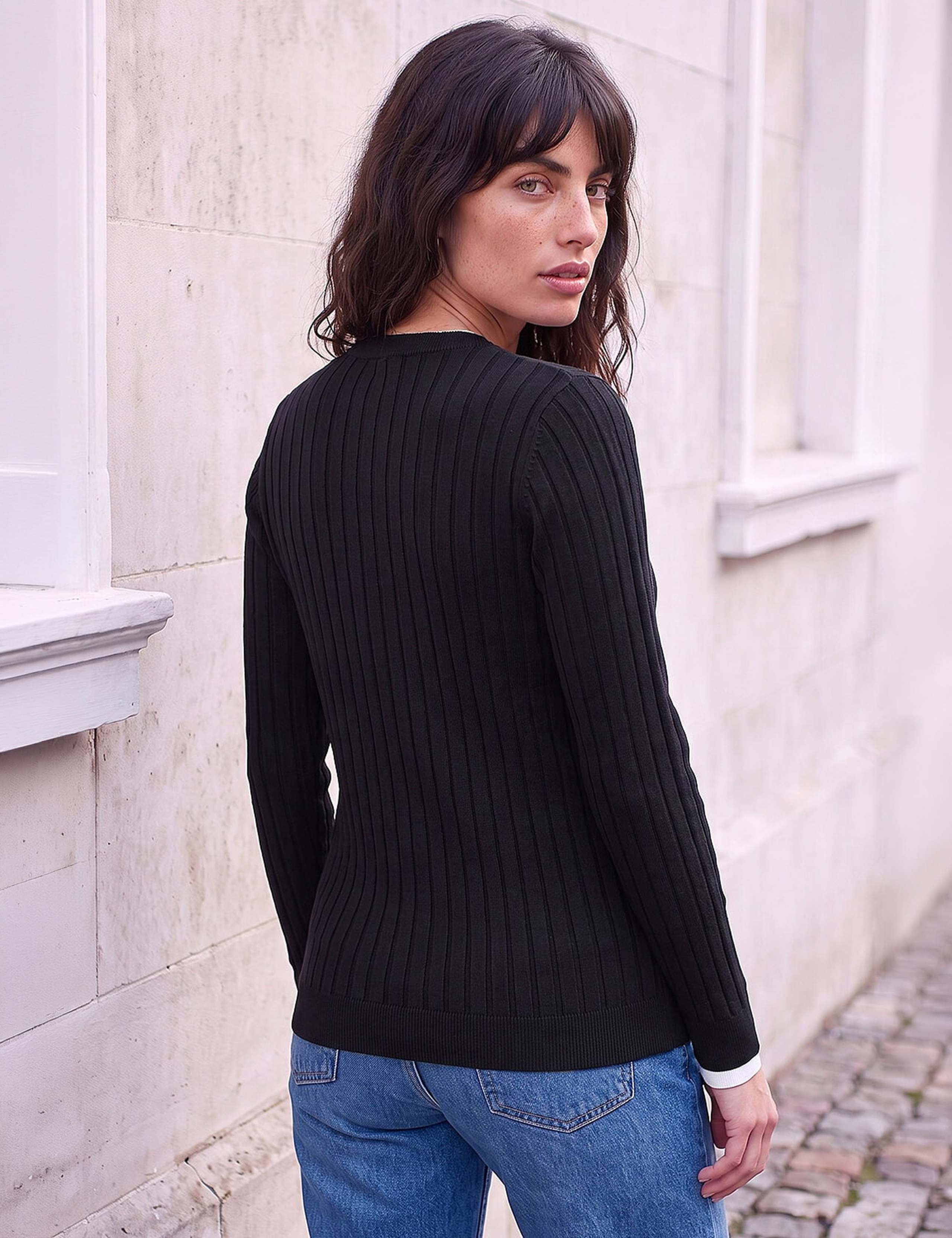 Ribbed Double Mock Henley Top 3 of 4