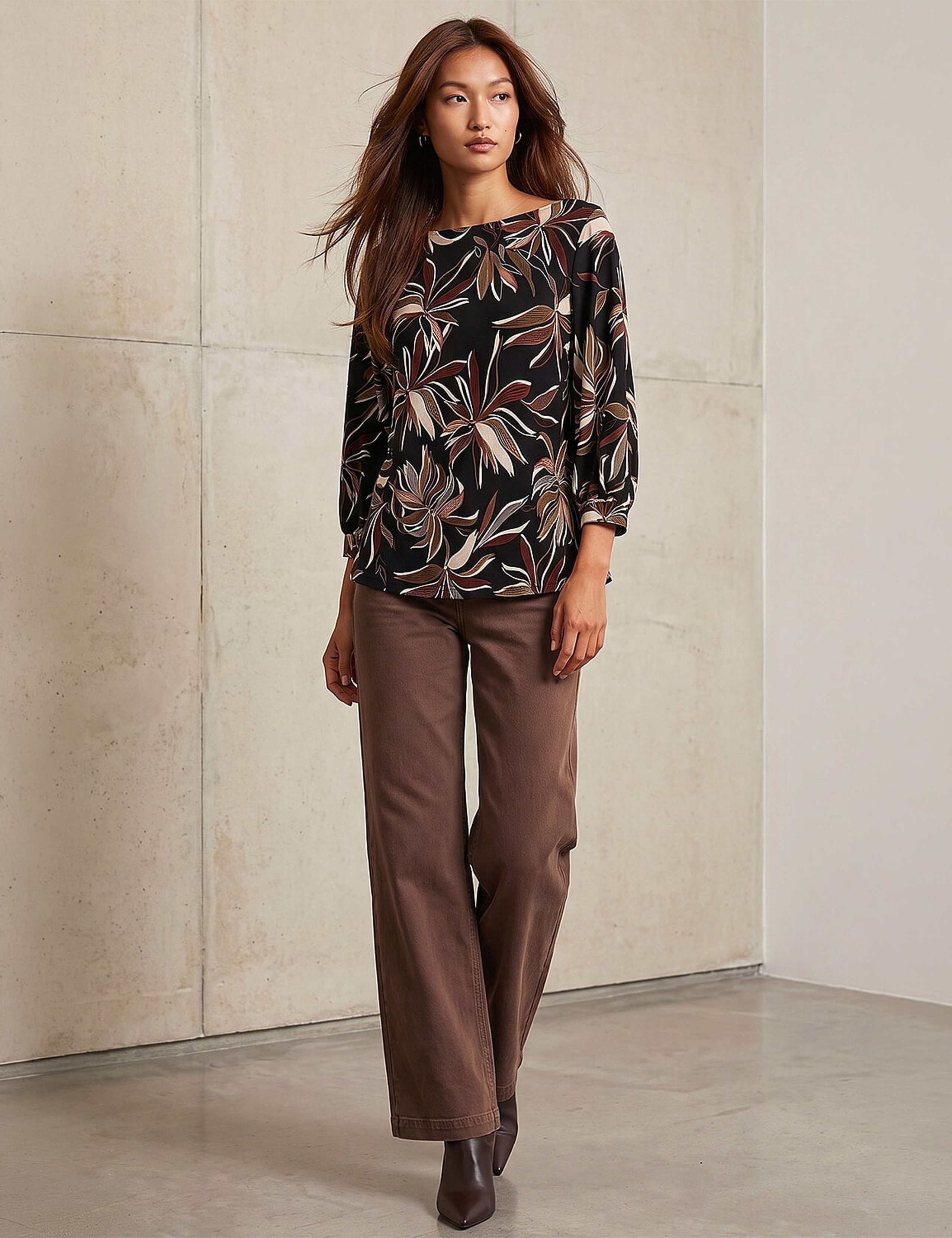 Puff Print Drop Shoulder Top 3 of 4