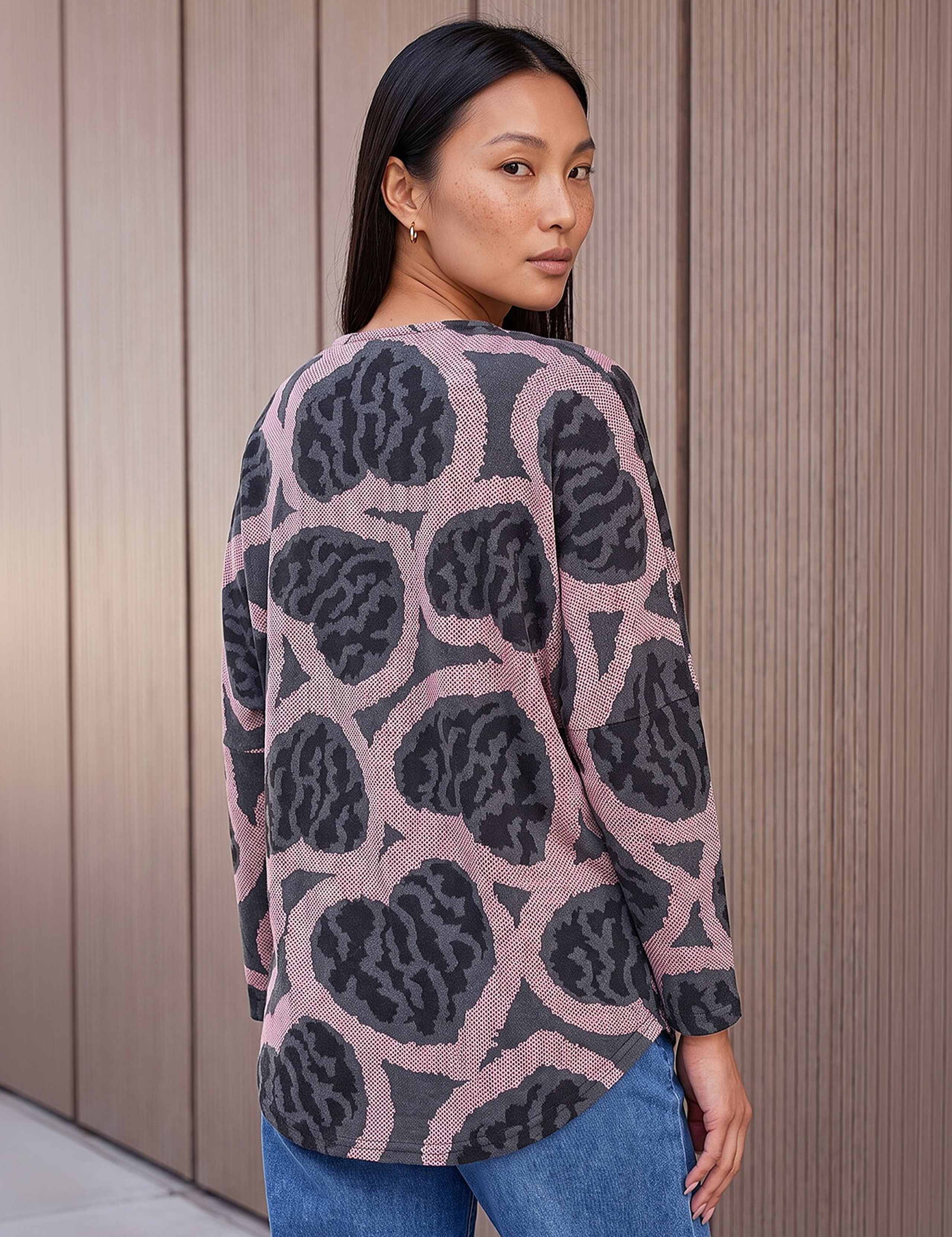 Heart Print Zip Up Top 2 of 4