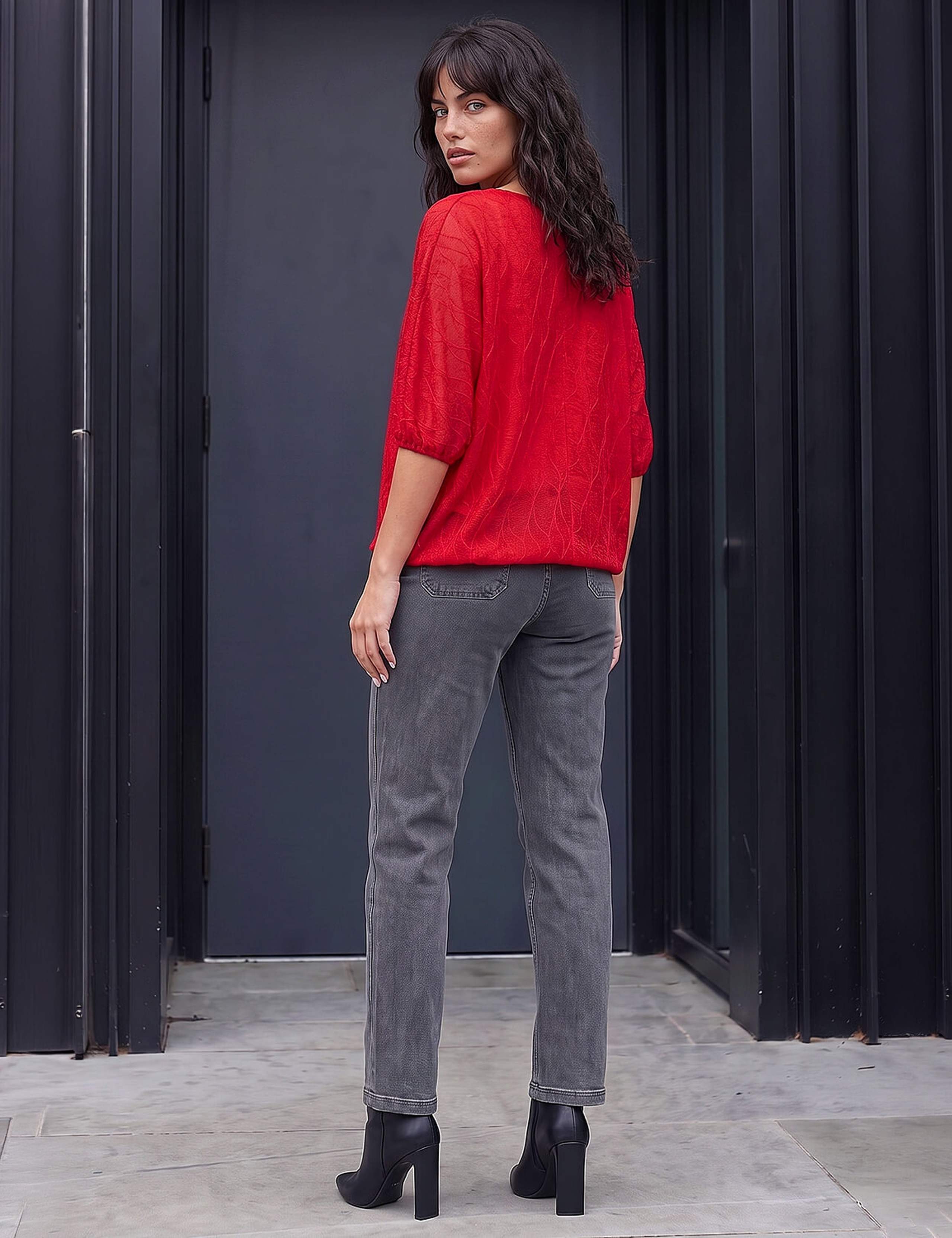 Mesh Bubble Hem Top 3 of 4