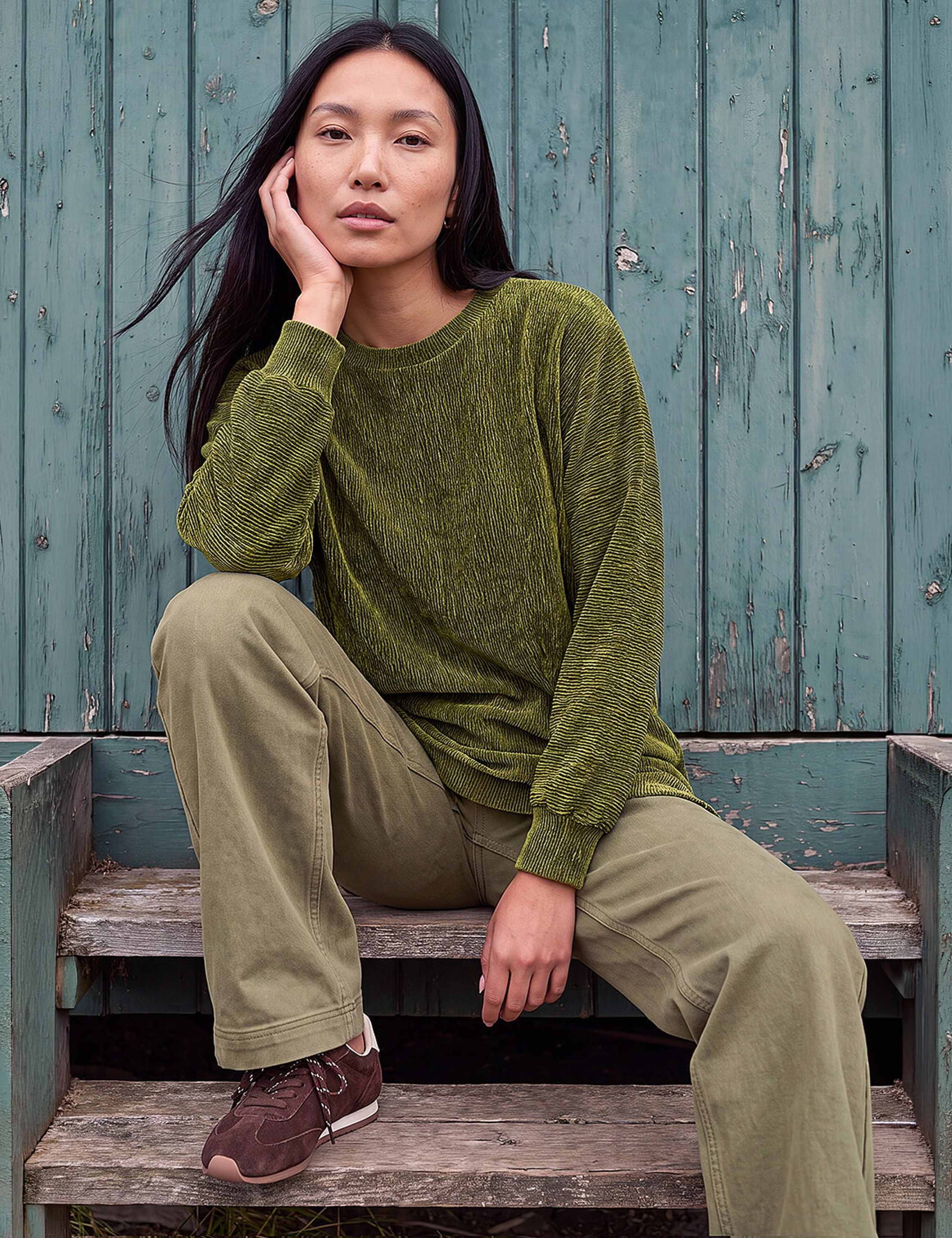 Ribbed High Low Hem Top 1 of 4