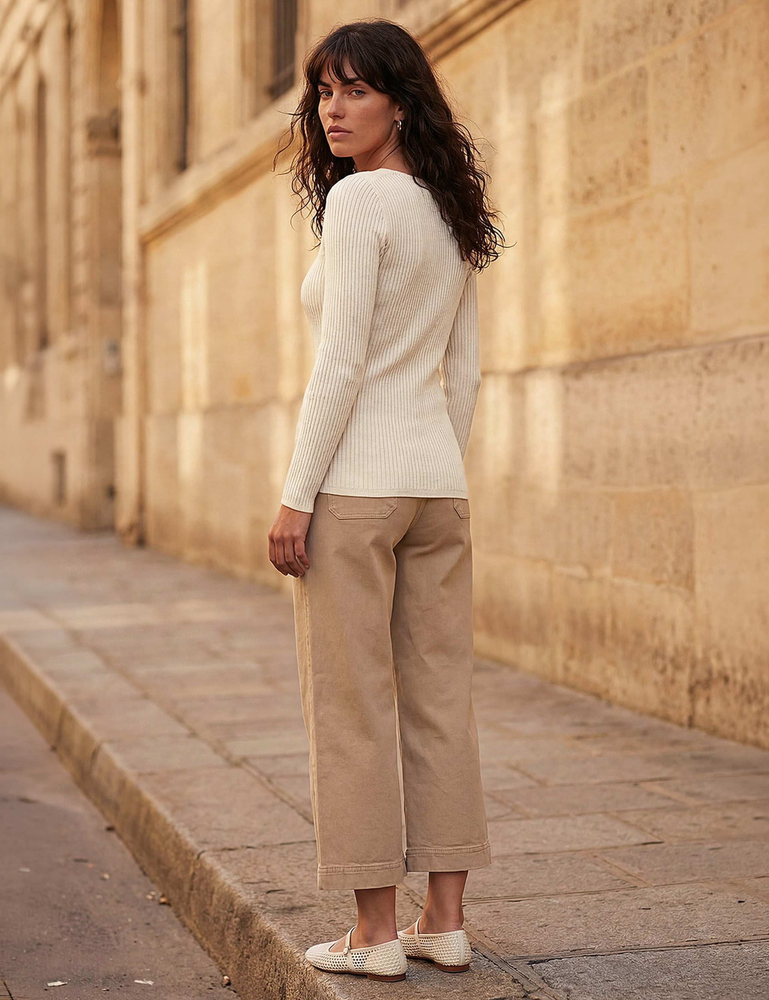 Ribbed Square Neck Knitted Top 3 of 4