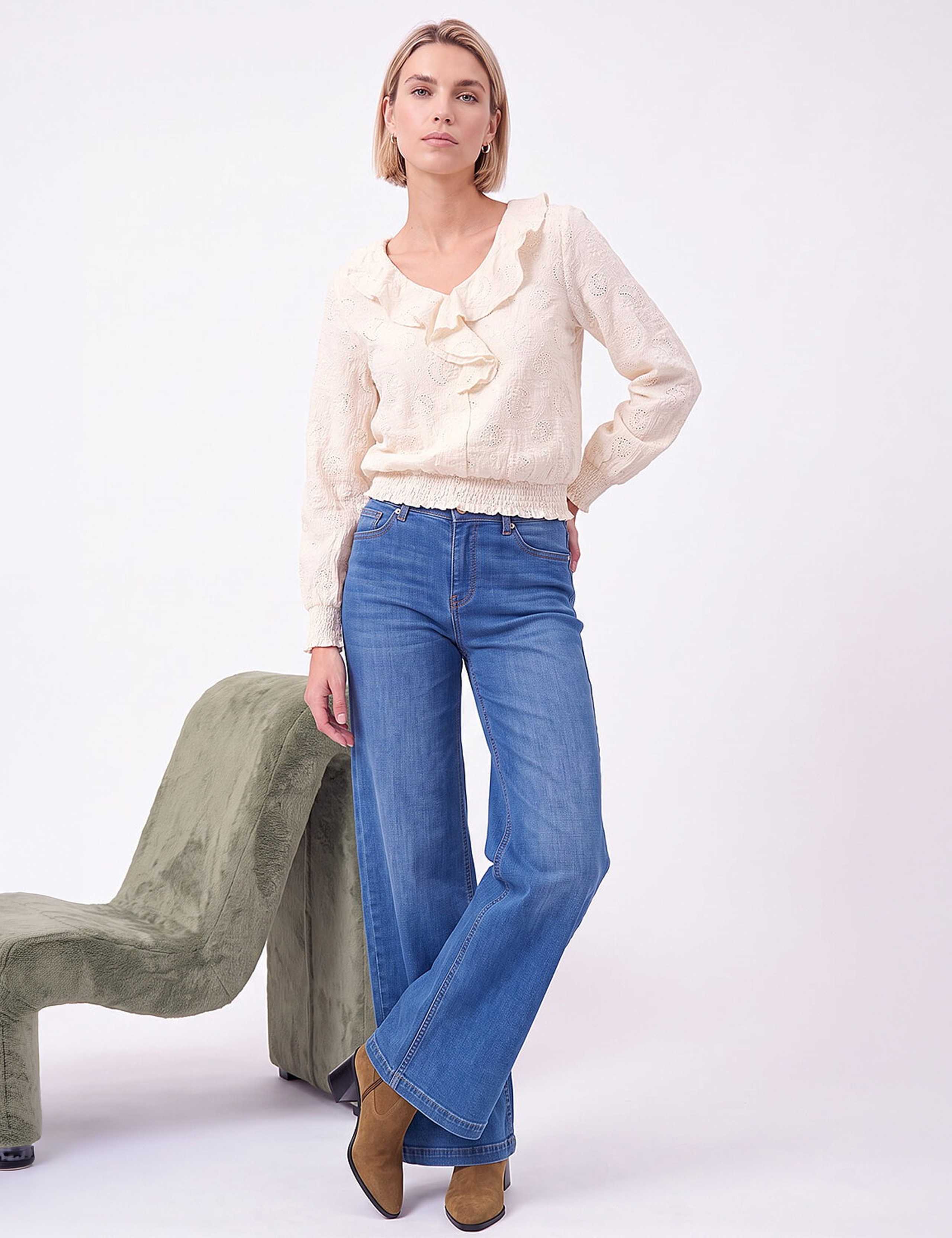 Textured Frill Detail Top 3 of 4