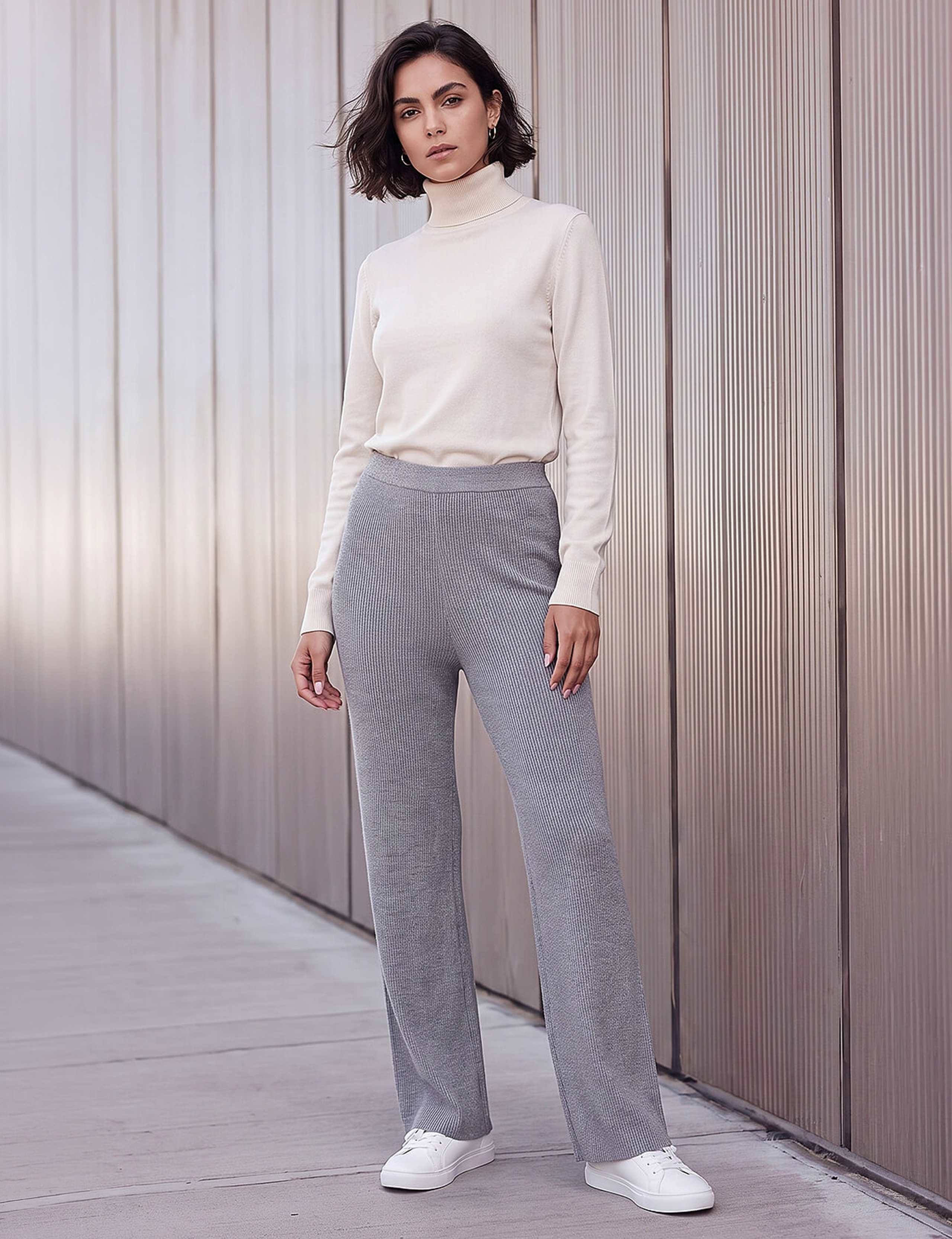 Ribbed Metallic Trousers 2 of 4