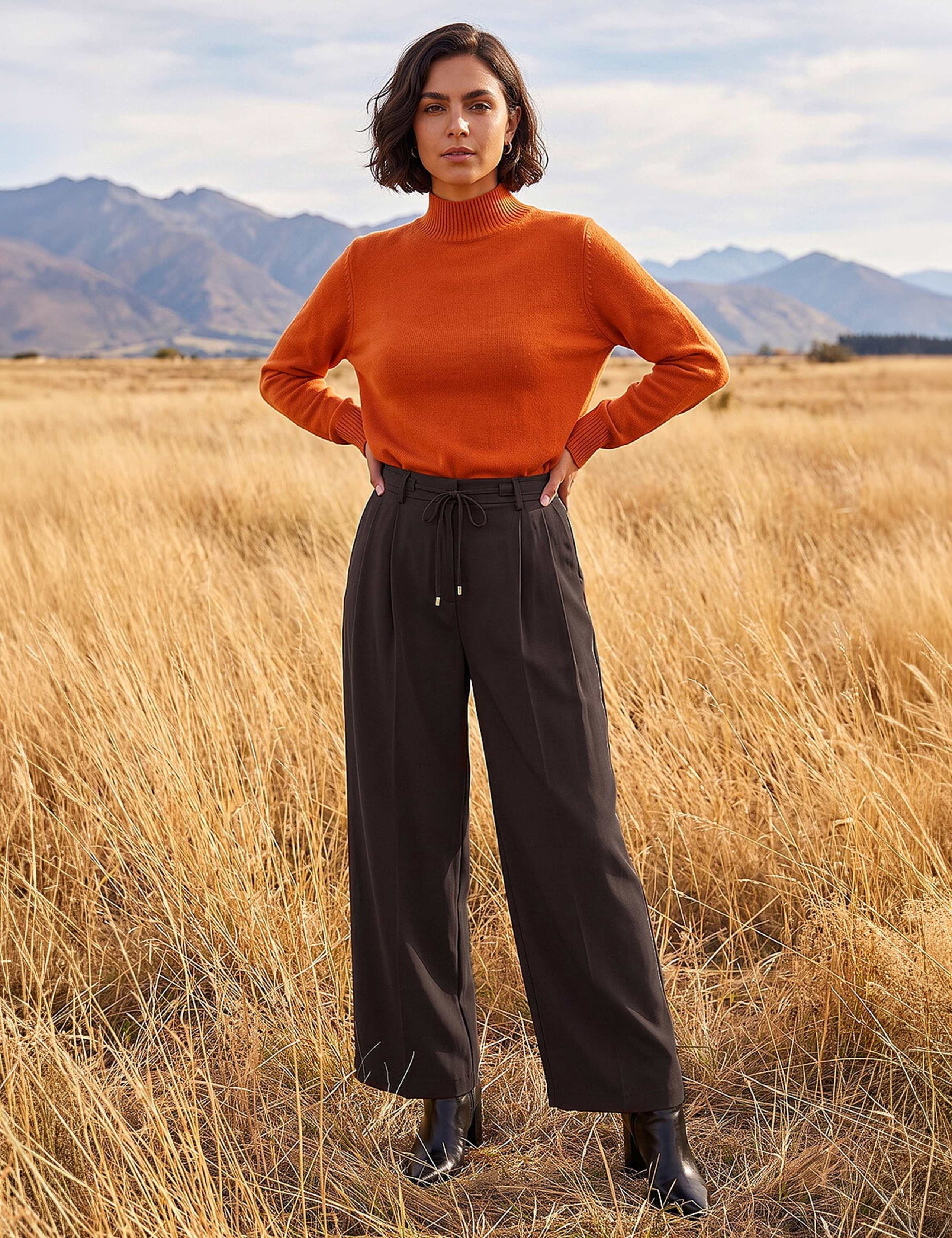 Skinny Tie Wide Leg Trousers 2 of 4