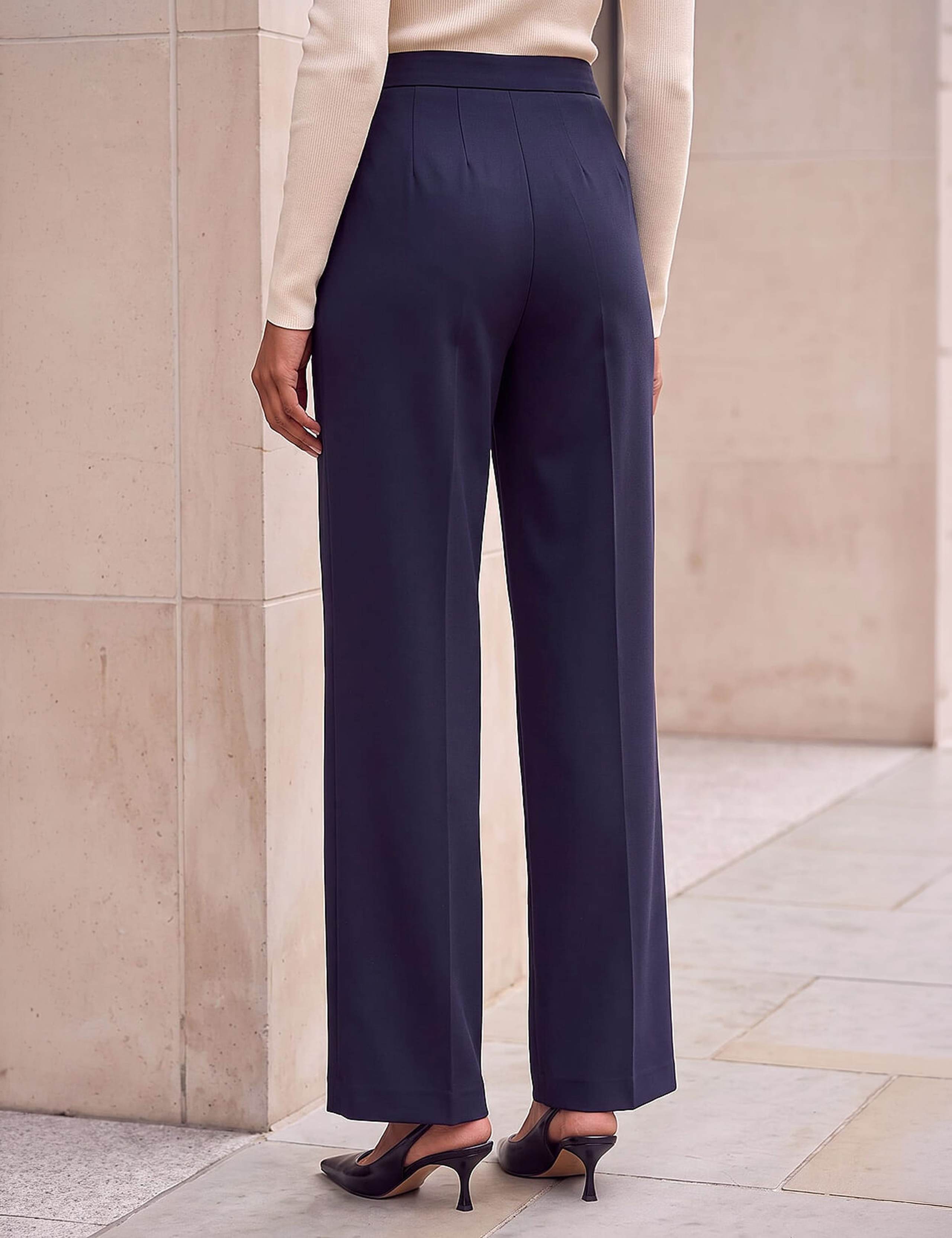 Ponte Stretch Straight Leg Trousers 2 of 4
