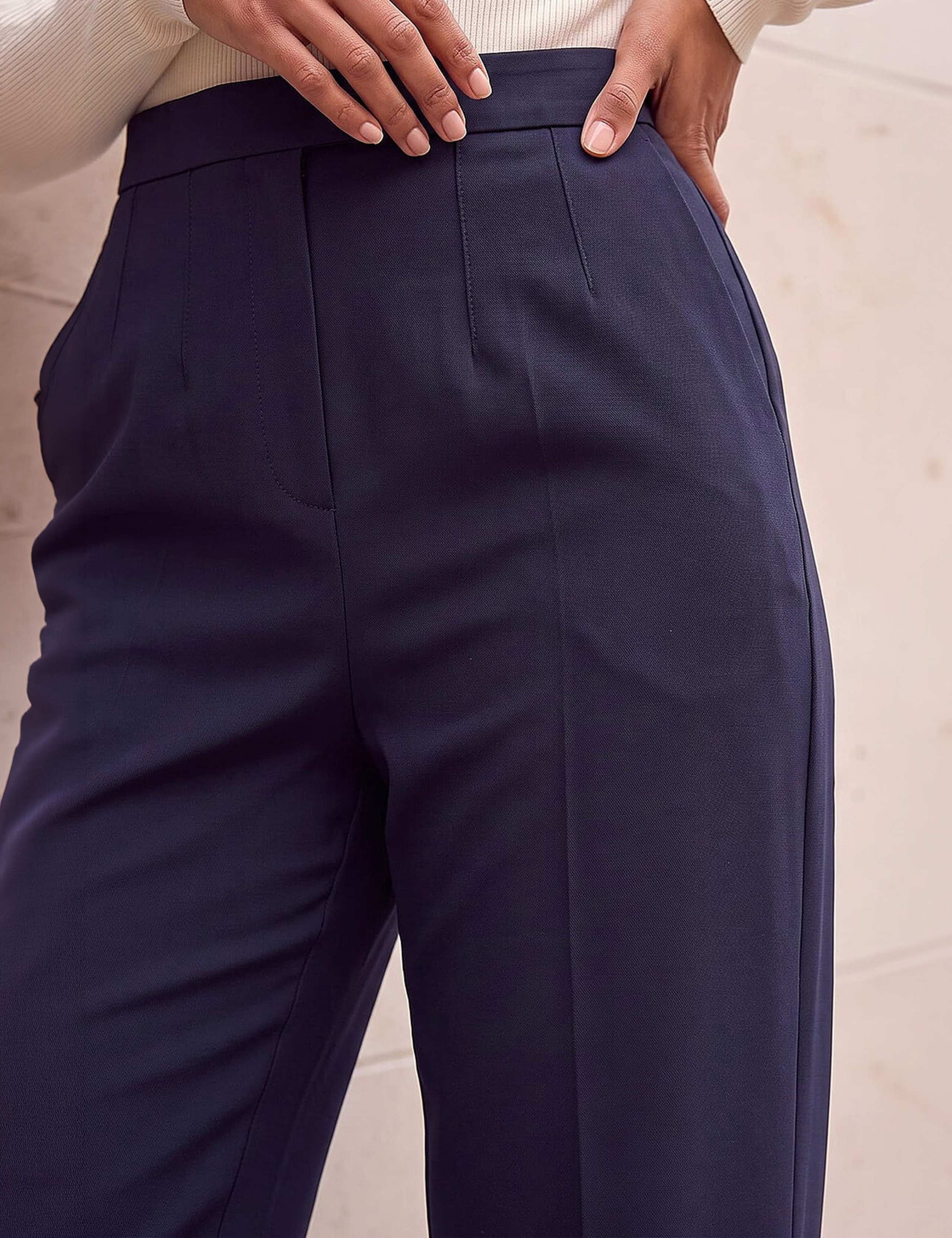 Ponte Stretch Straight Leg Trousers 4 of 4
