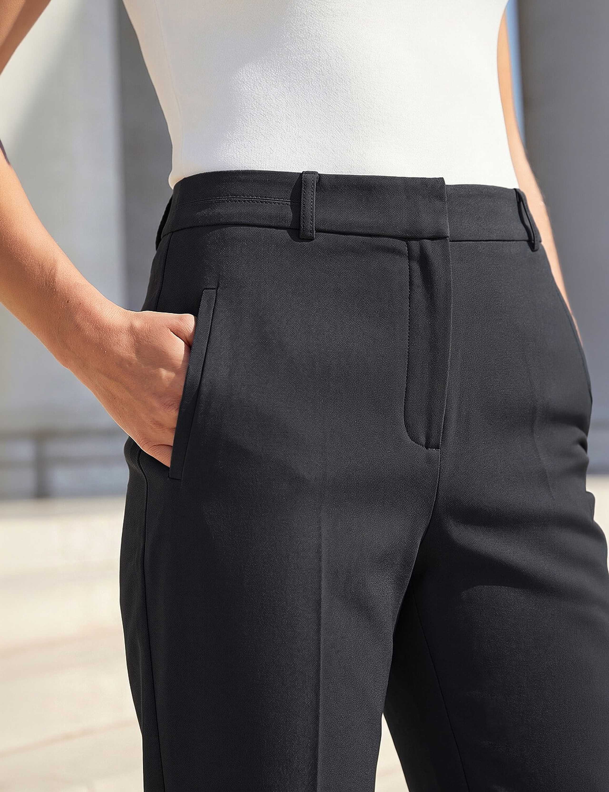 Straight Leg Trousers with Stretch 4 of 4