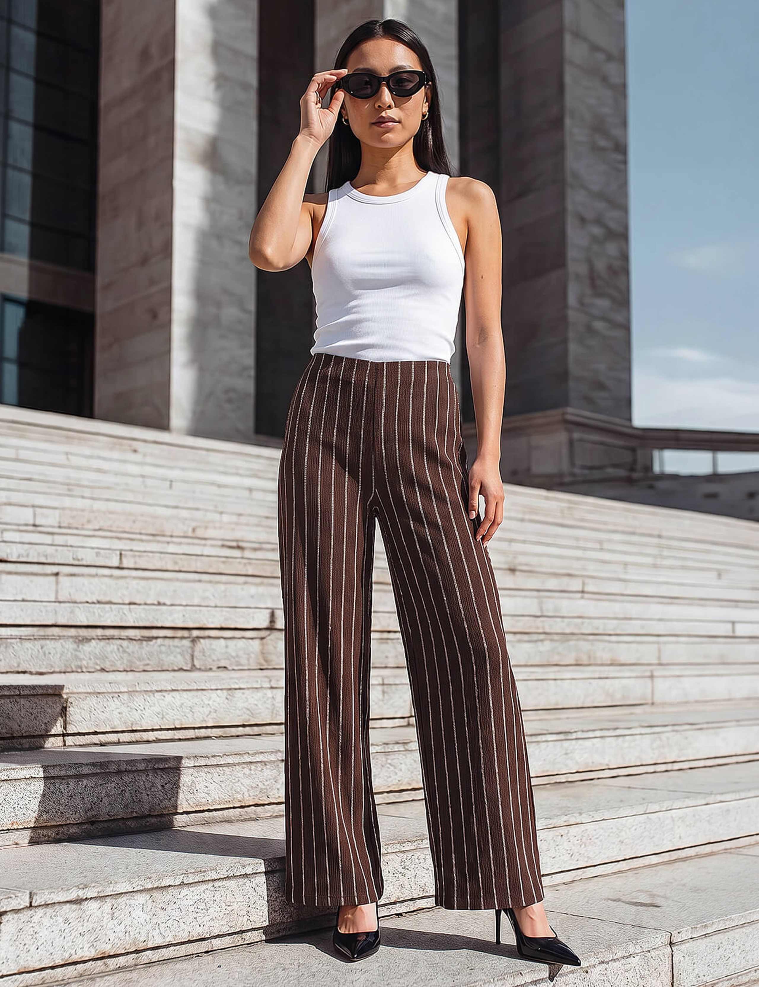Textured Striped Trousers 2 of 4