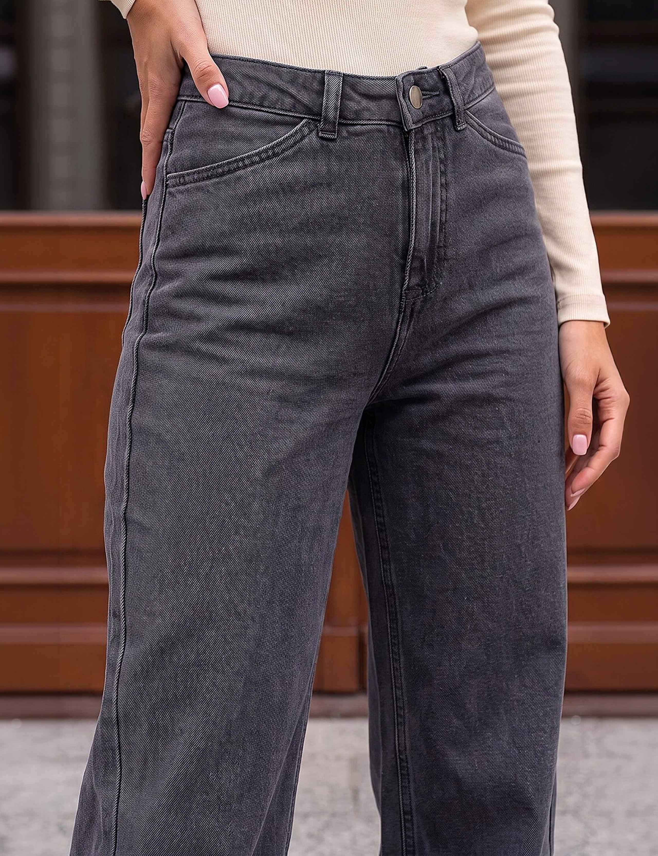 Cotton Rich Wide Leg Jeans 4 of 4