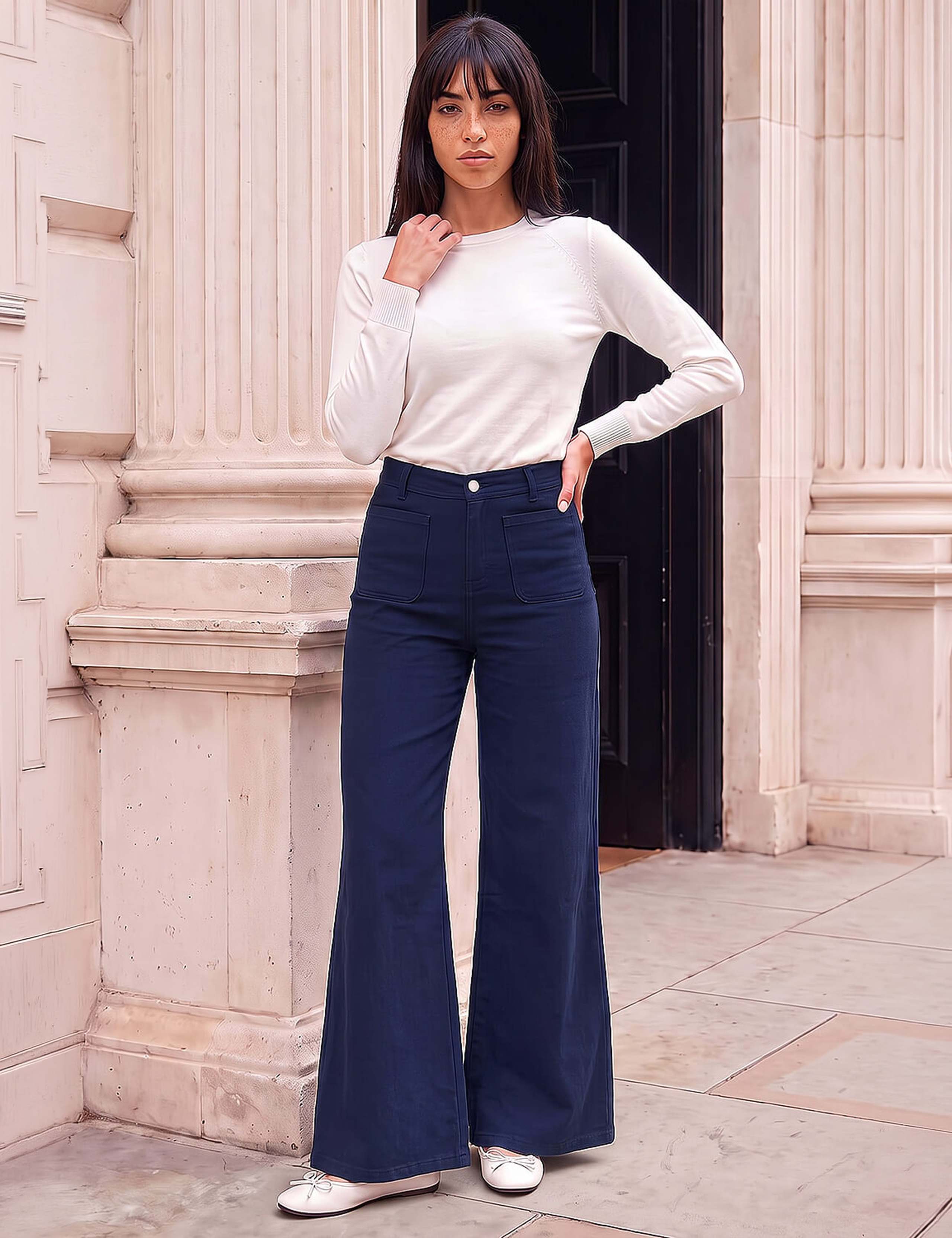 Petite Mid Rise Front Pocket Jeans 3 of 4