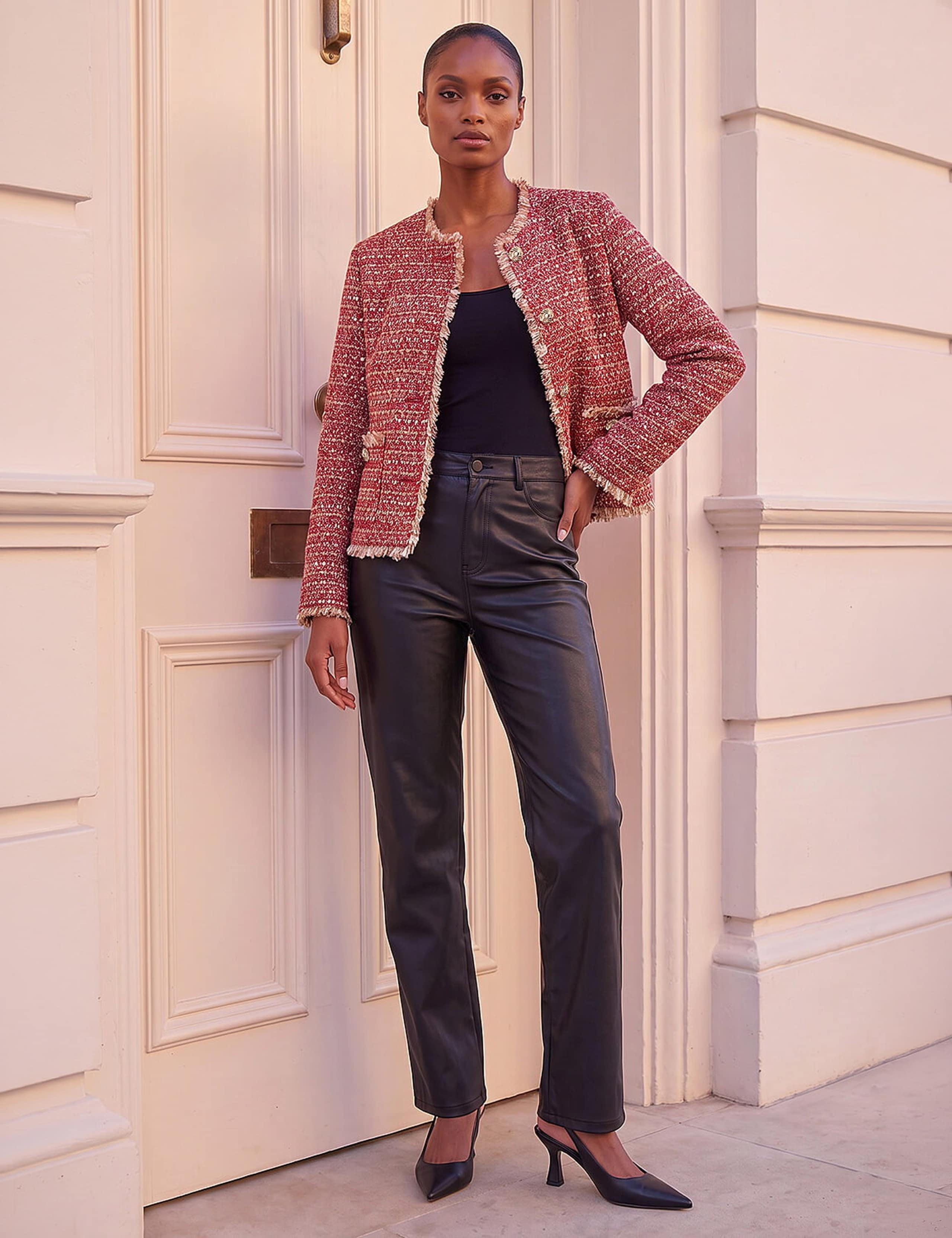 Frayed Edge Boucle Jacket 2 of 4