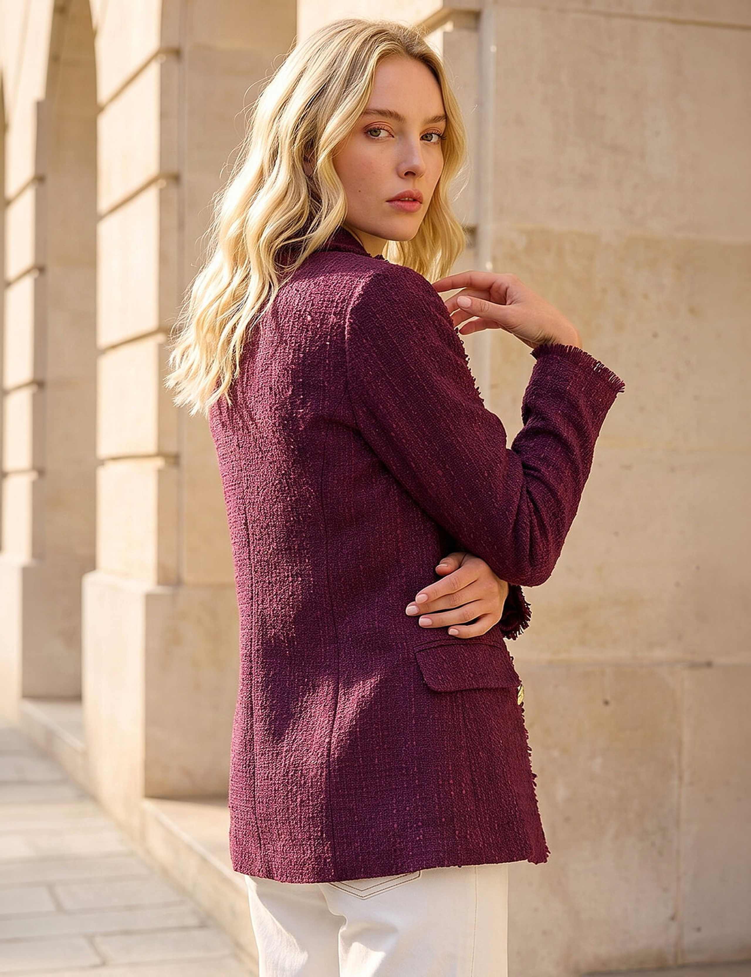 Frayed Edge Boucle Jacket 3 of 4