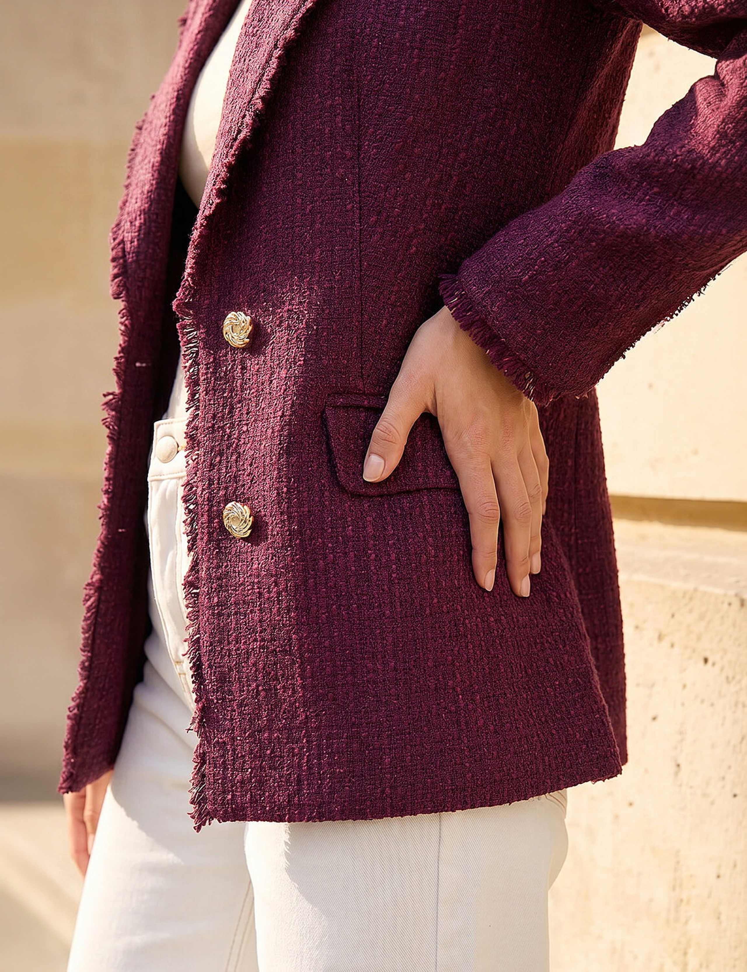 Frayed Edge Boucle Jacket 4 of 4