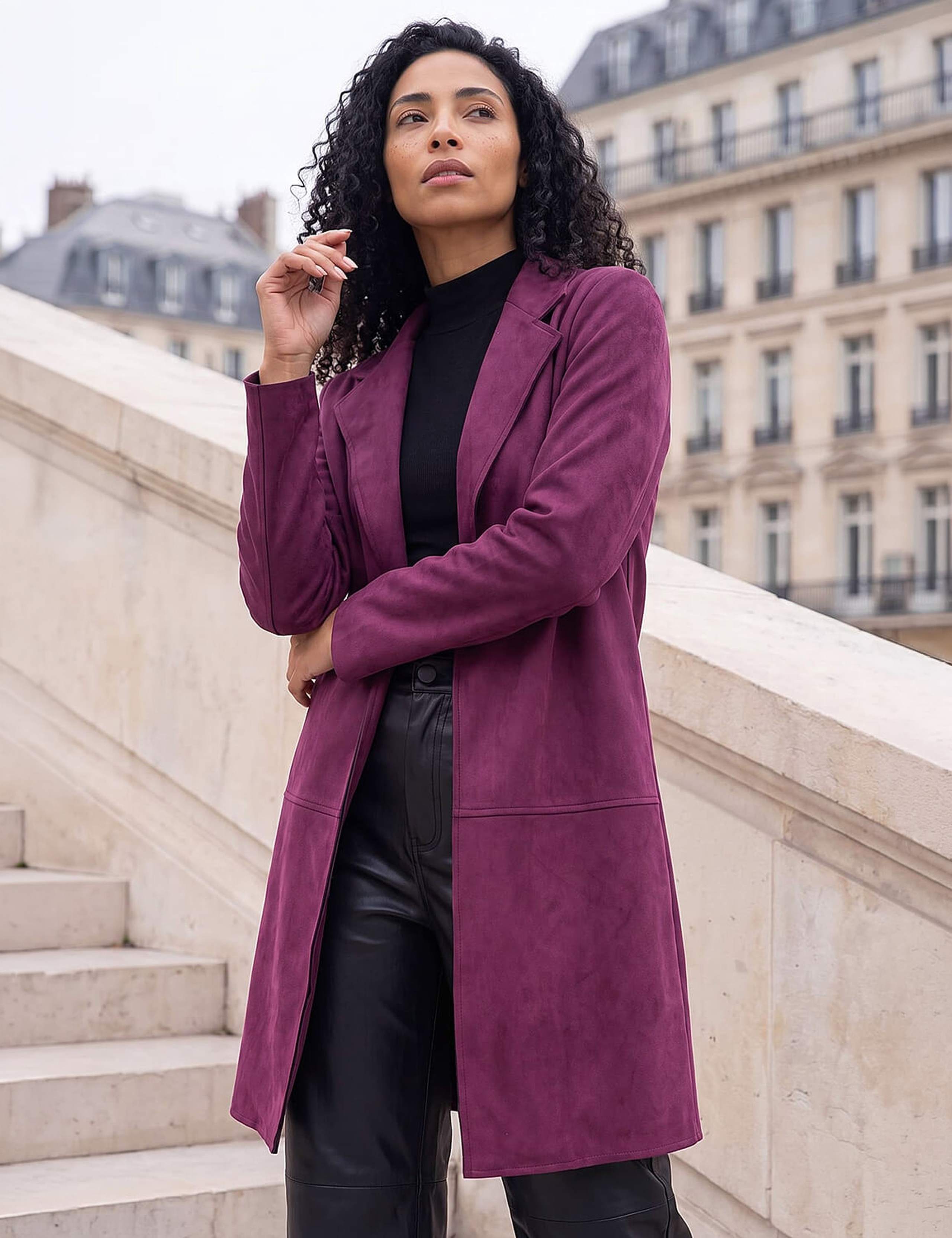 Suedette Longline Jacket 1 of 4