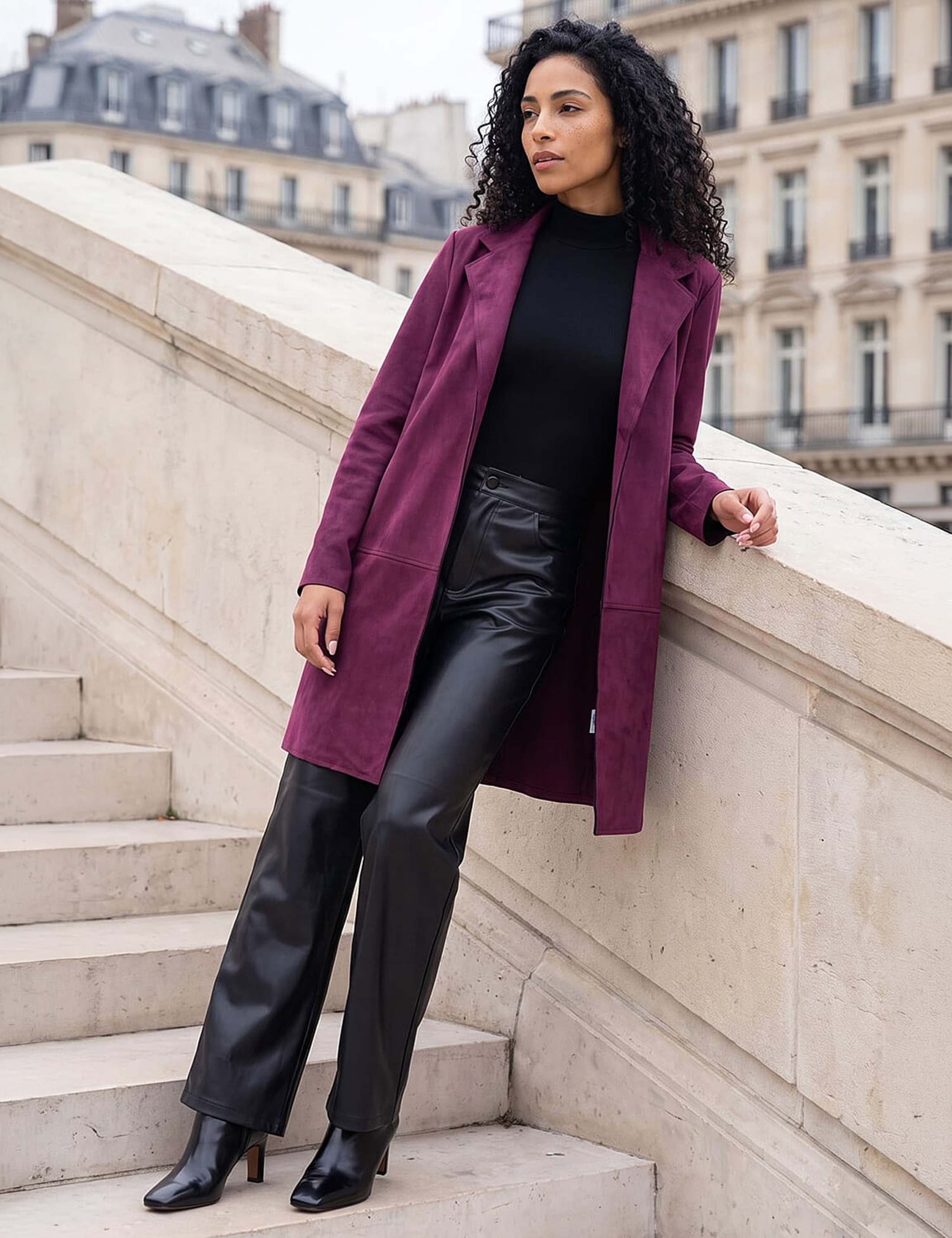 Suedette Longline Jacket 2 of 4