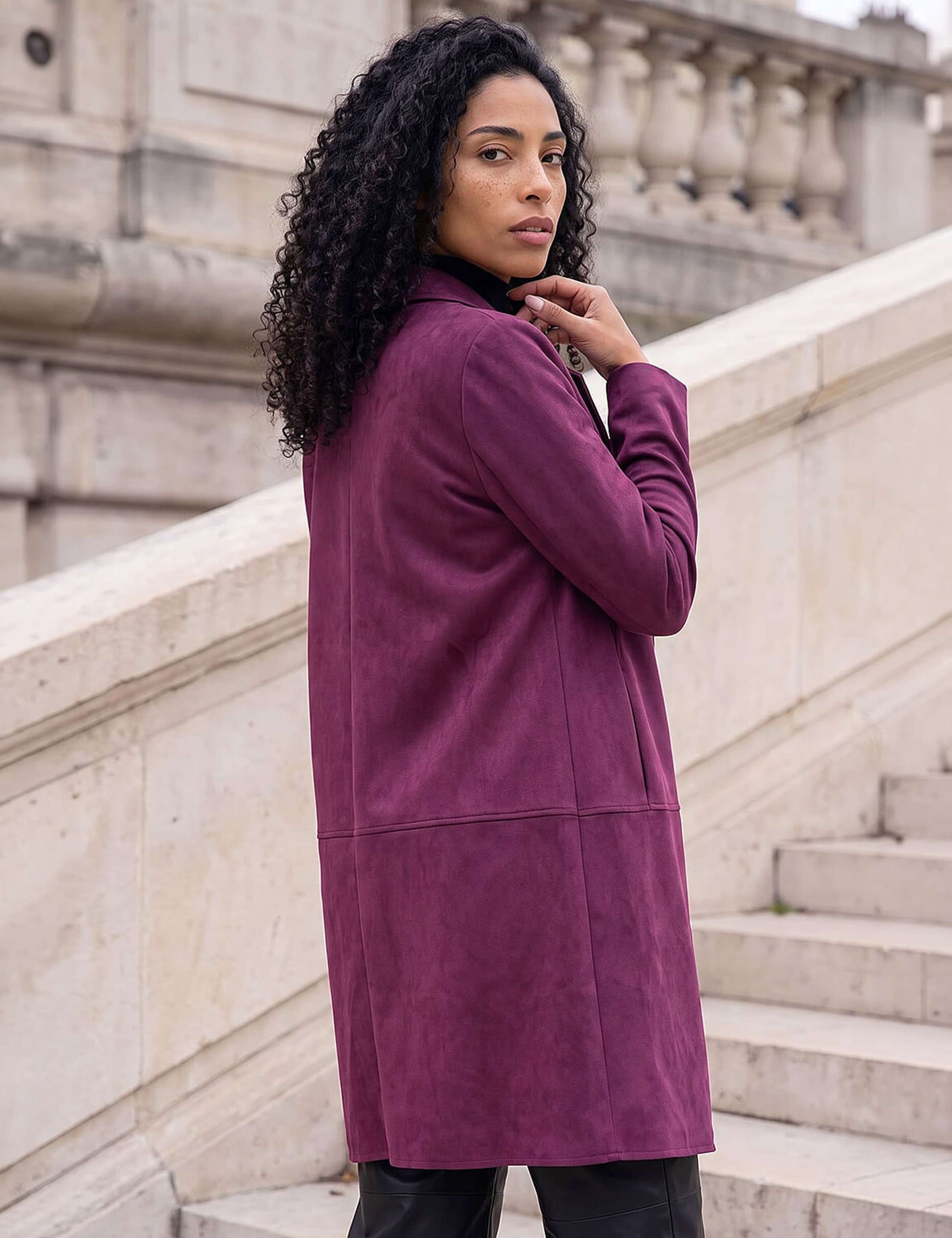 Suedette Longline Jacket 3 of 4