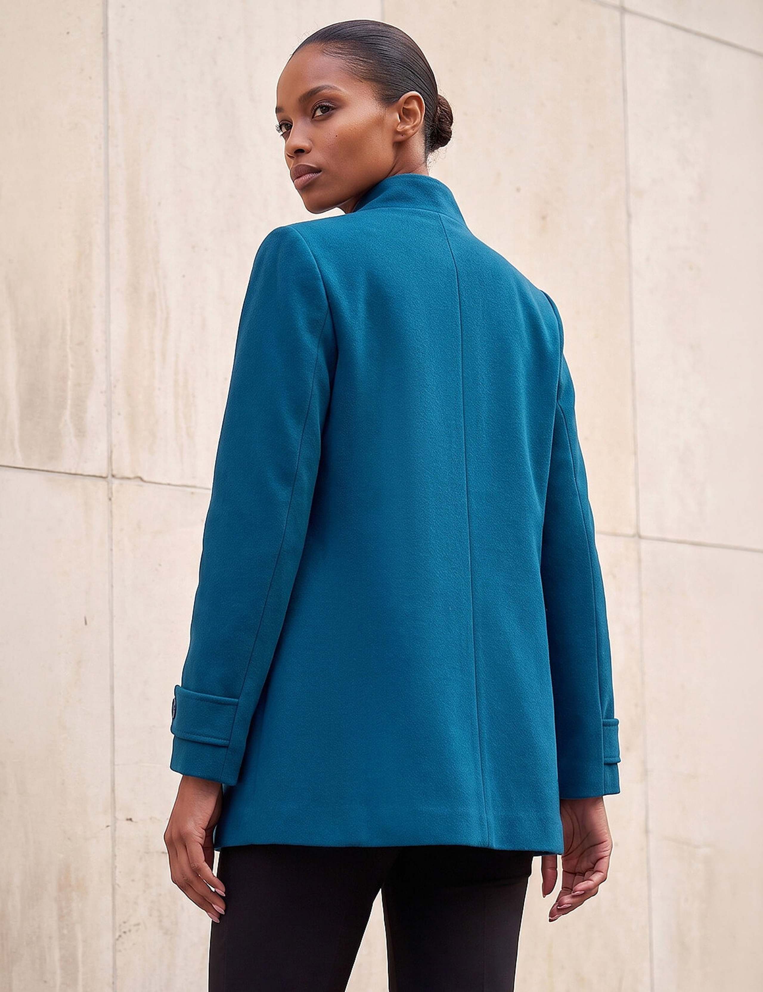 Funnel Neck Cropped Jacket 4 of 4