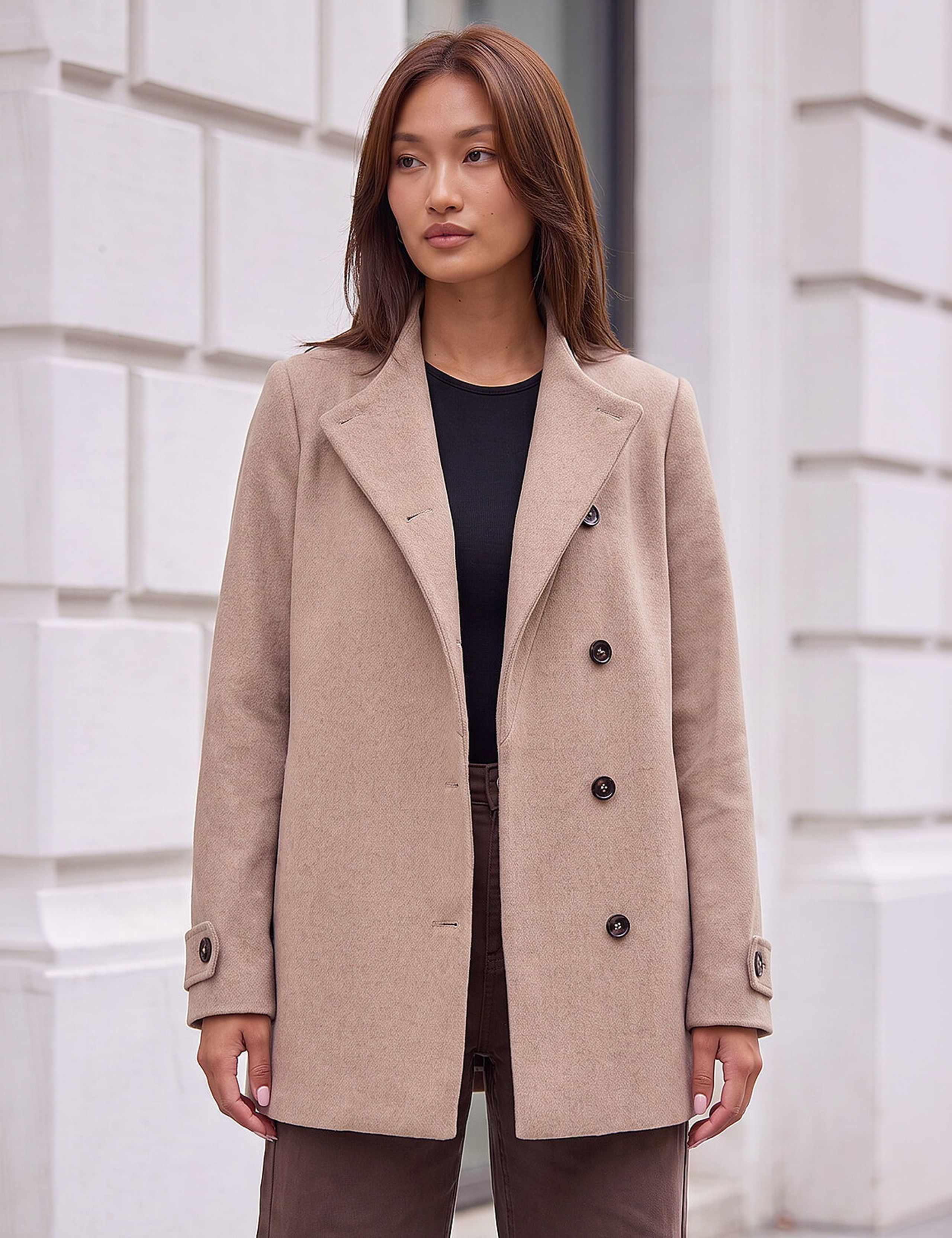 Funnel Neck Cropped Jacket 1 of 4