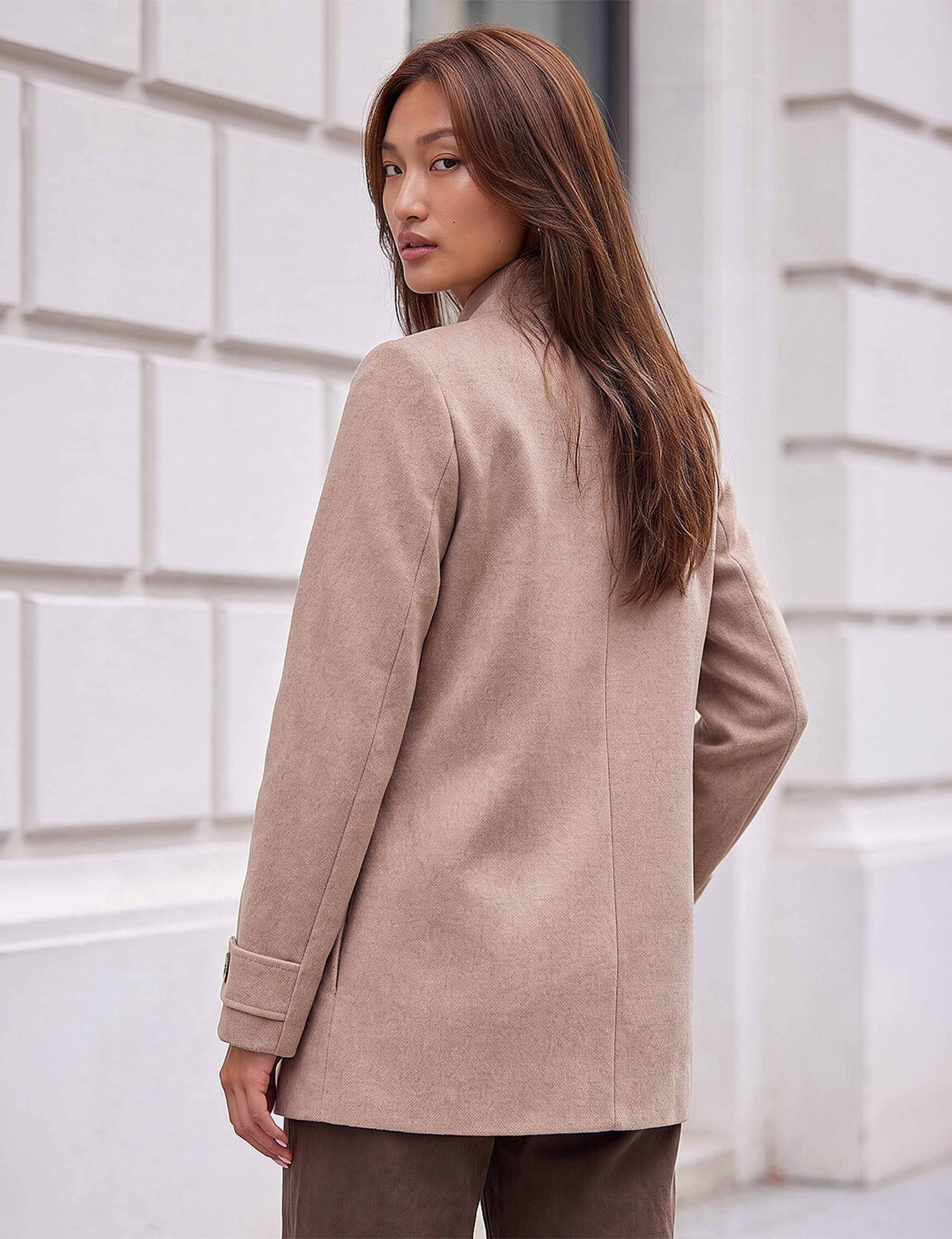 Funnel Neck Cropped Jacket 3 of 4