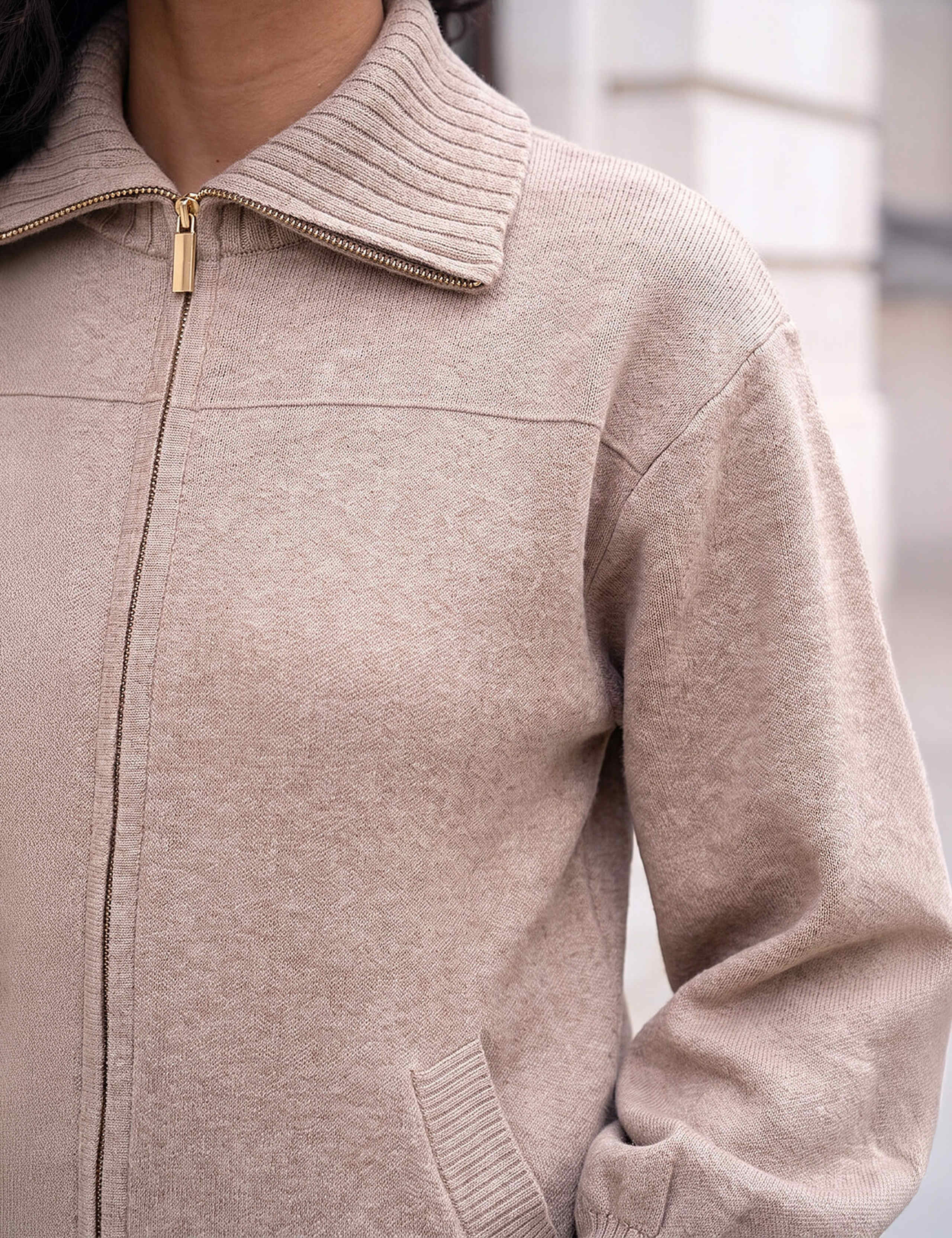 Knitted Bomber Jacket 2 of 4