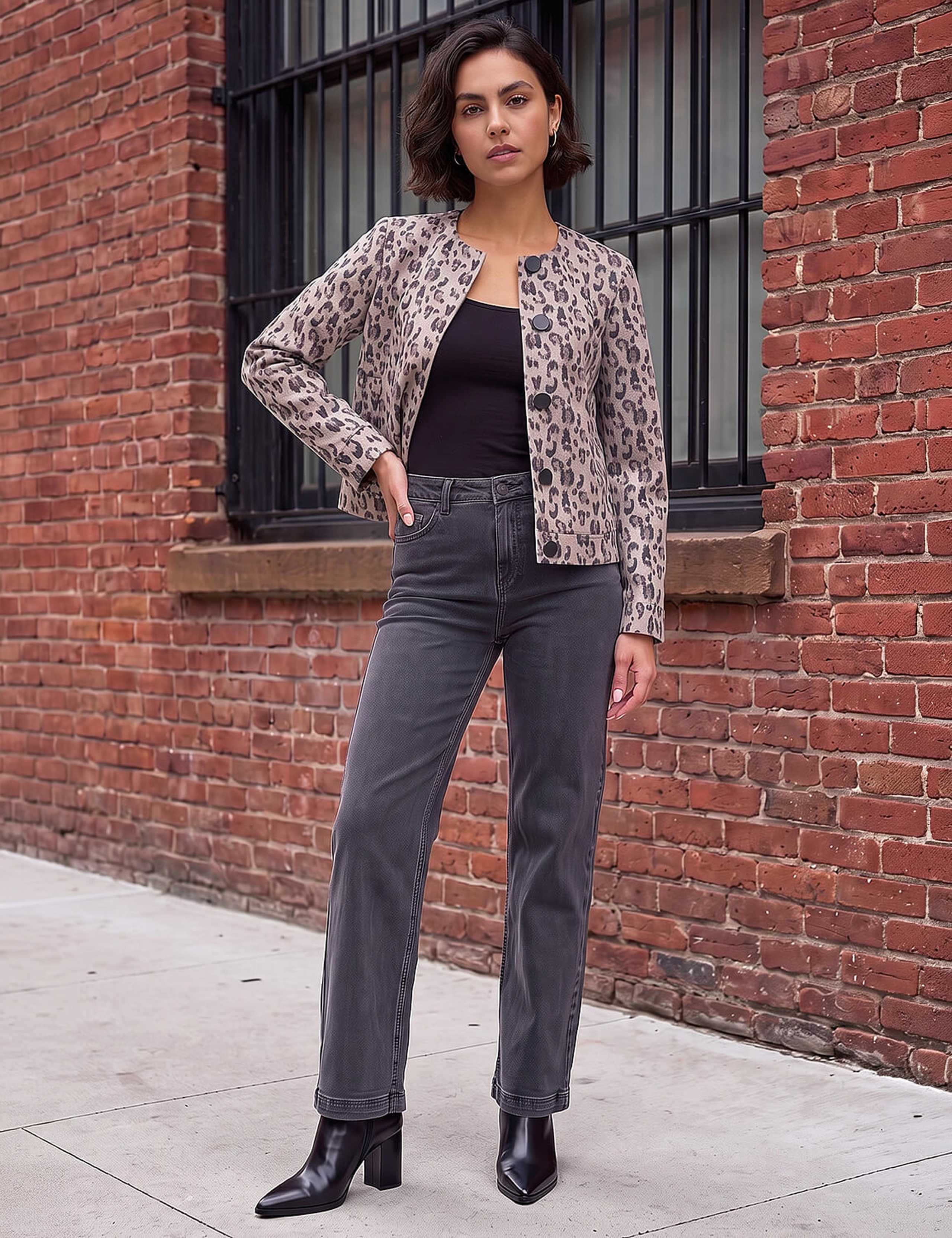 Animal Print Buttoned Jacket 2 of 4