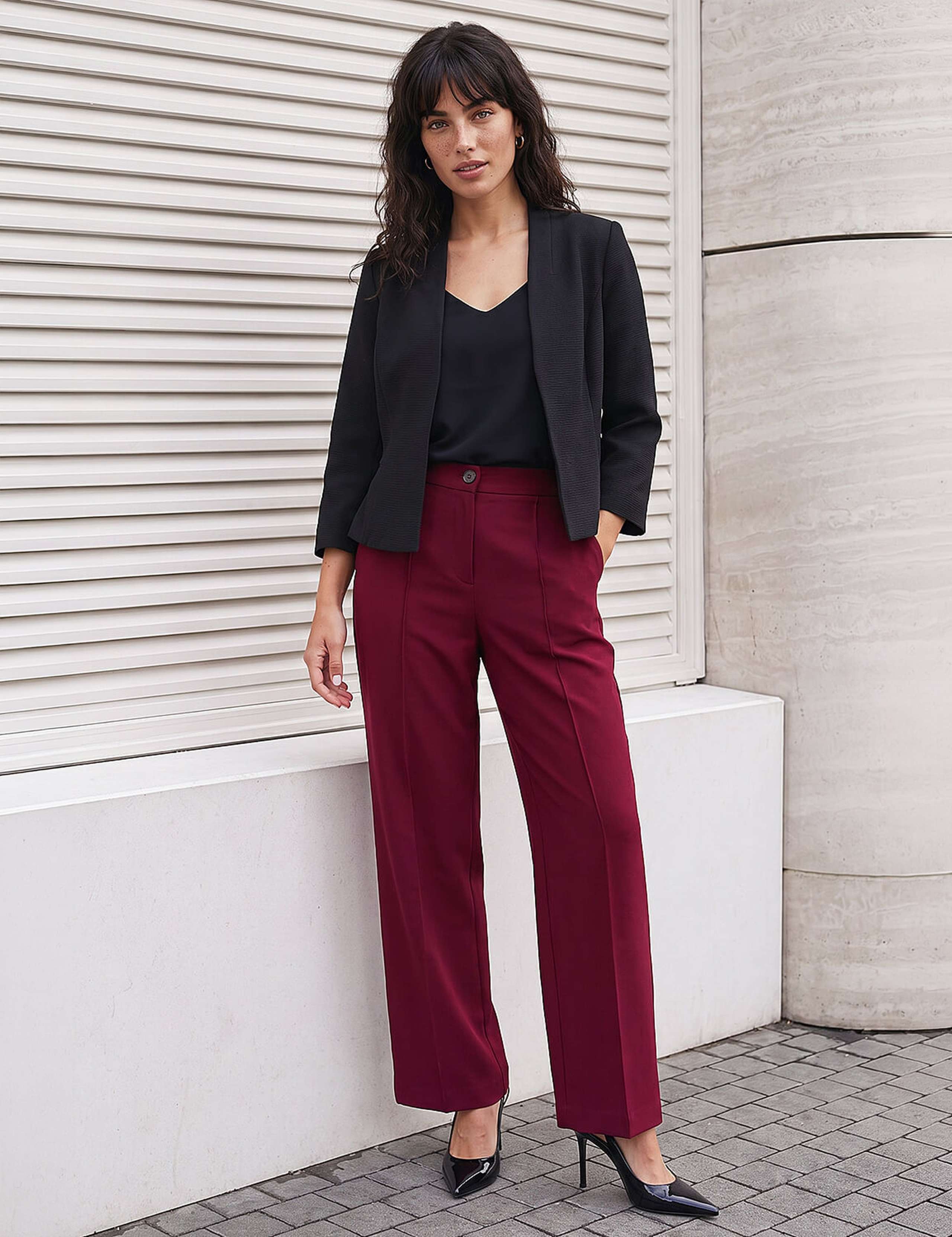 Textured Peplum Cropped Jacket 2 of 4