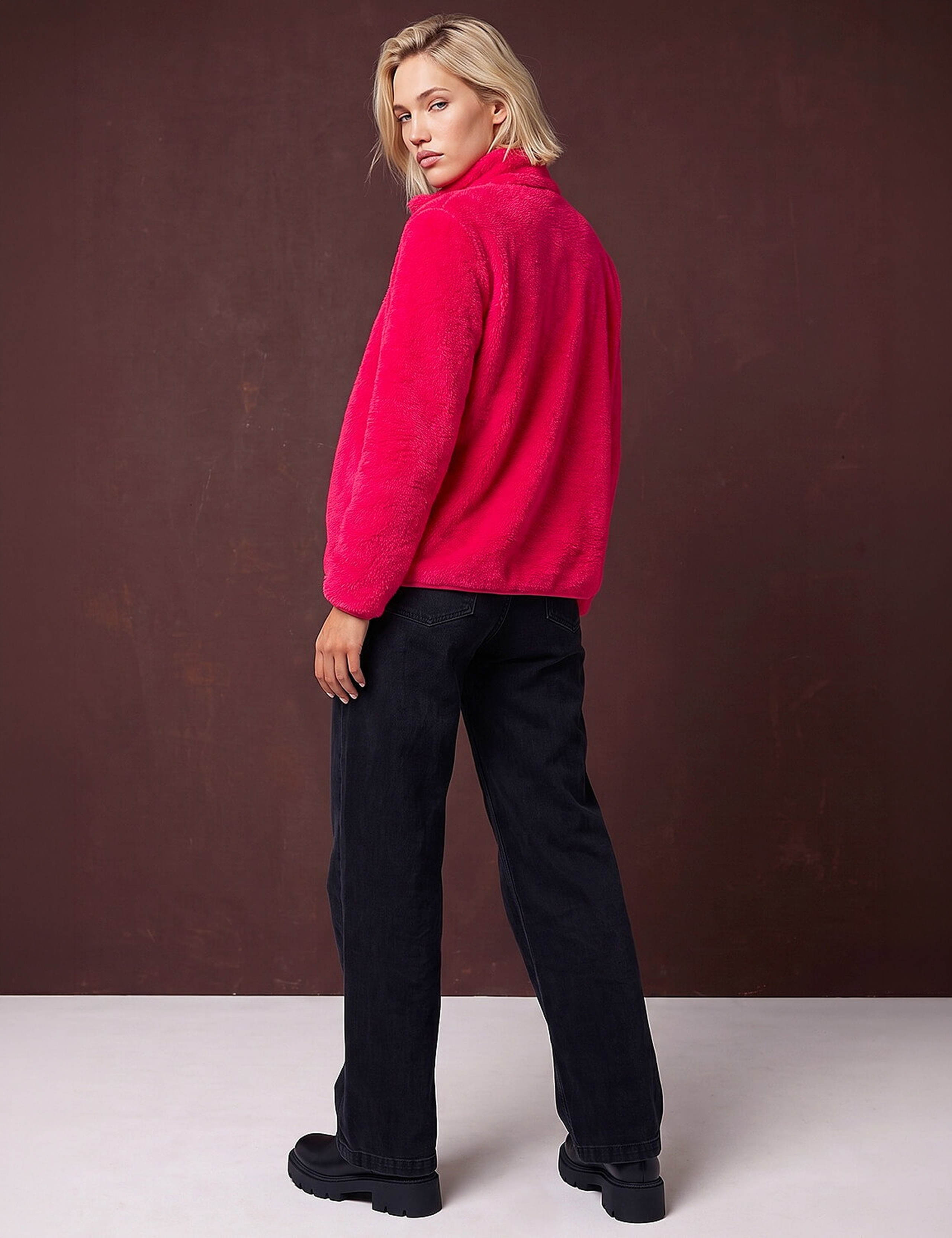 Sherpa Fleece Cropped Jacket 4 of 4