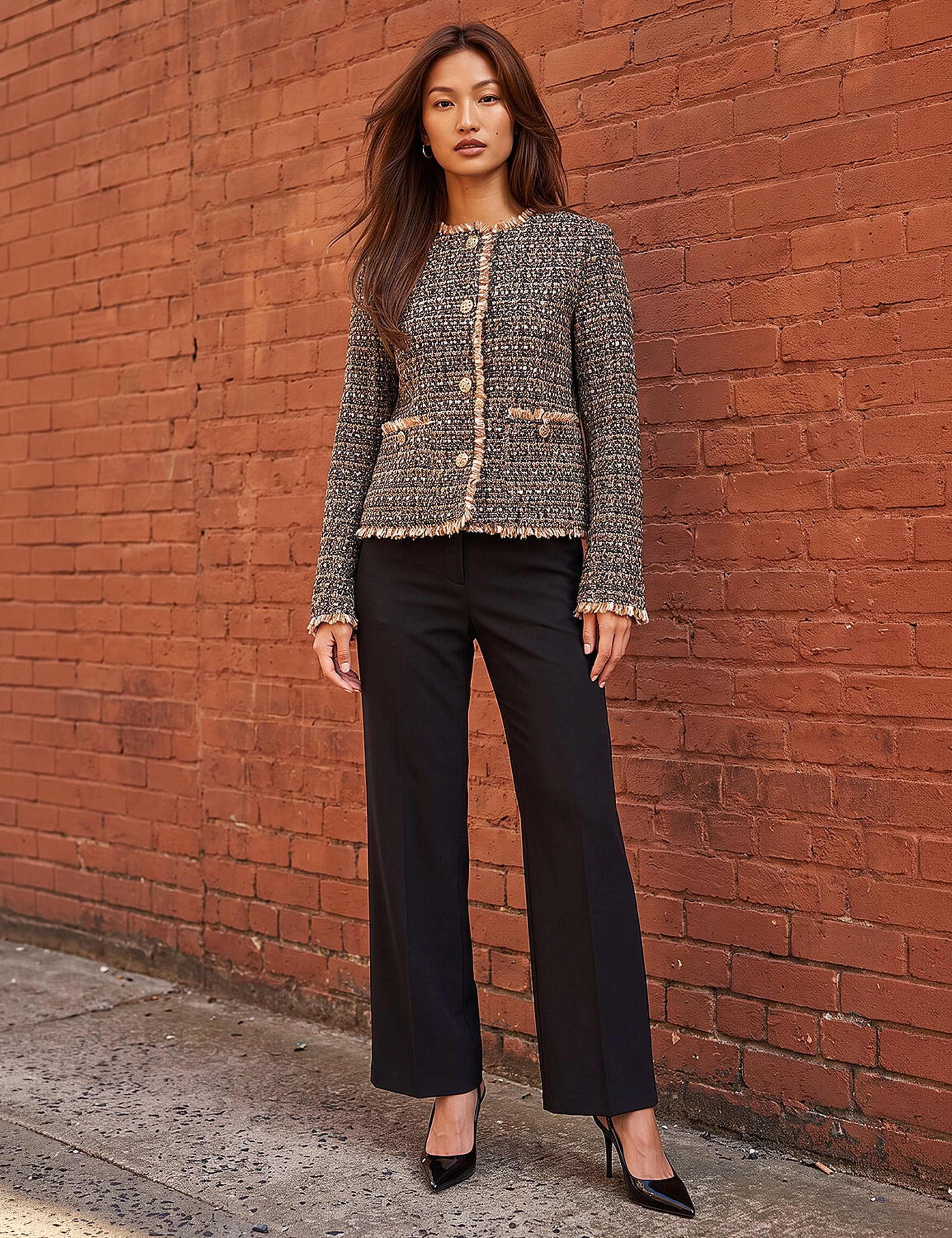 Boucle Frayed Edge Cropped Jacket 3 of 4