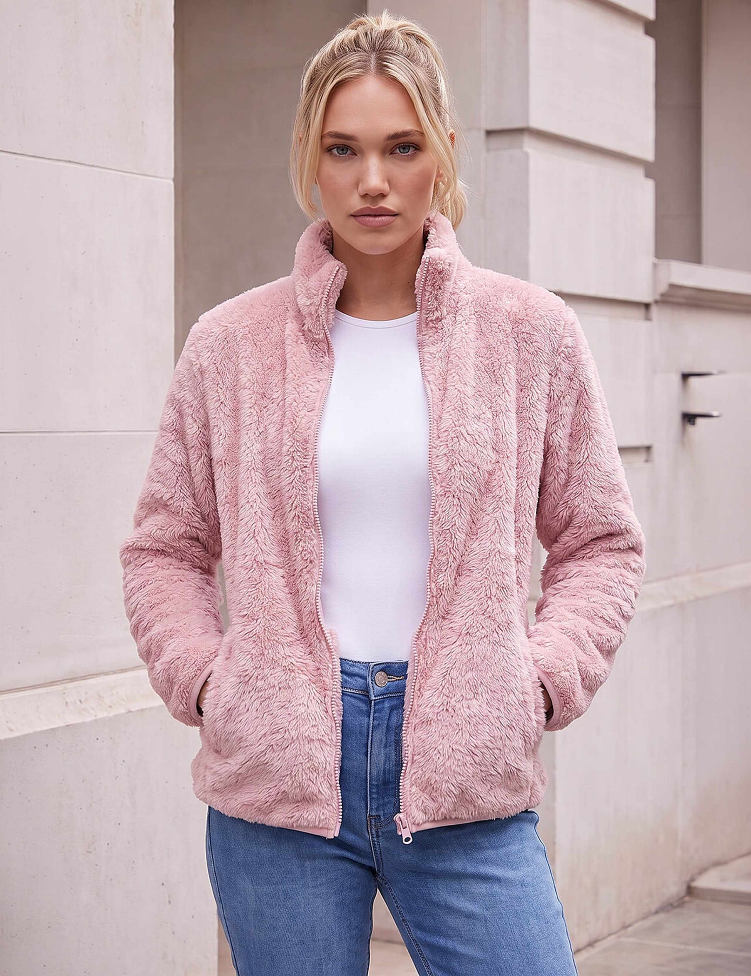 Sherpa Fleece Cropped Jacket 3 of 4