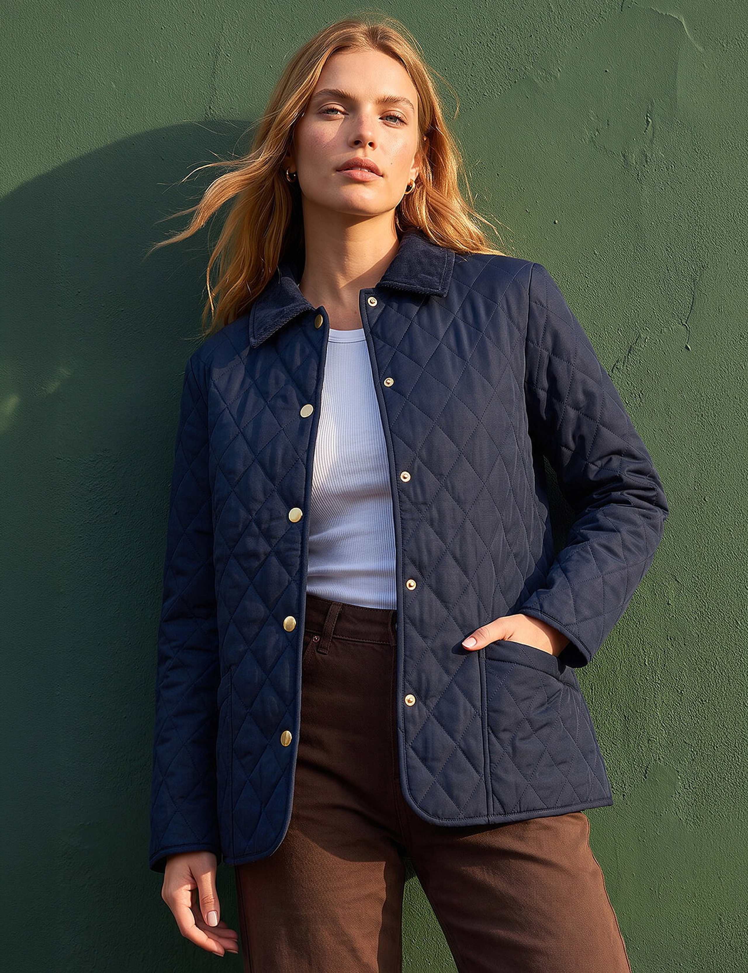 Quilted Collared Cropped Jacket 1 of 3