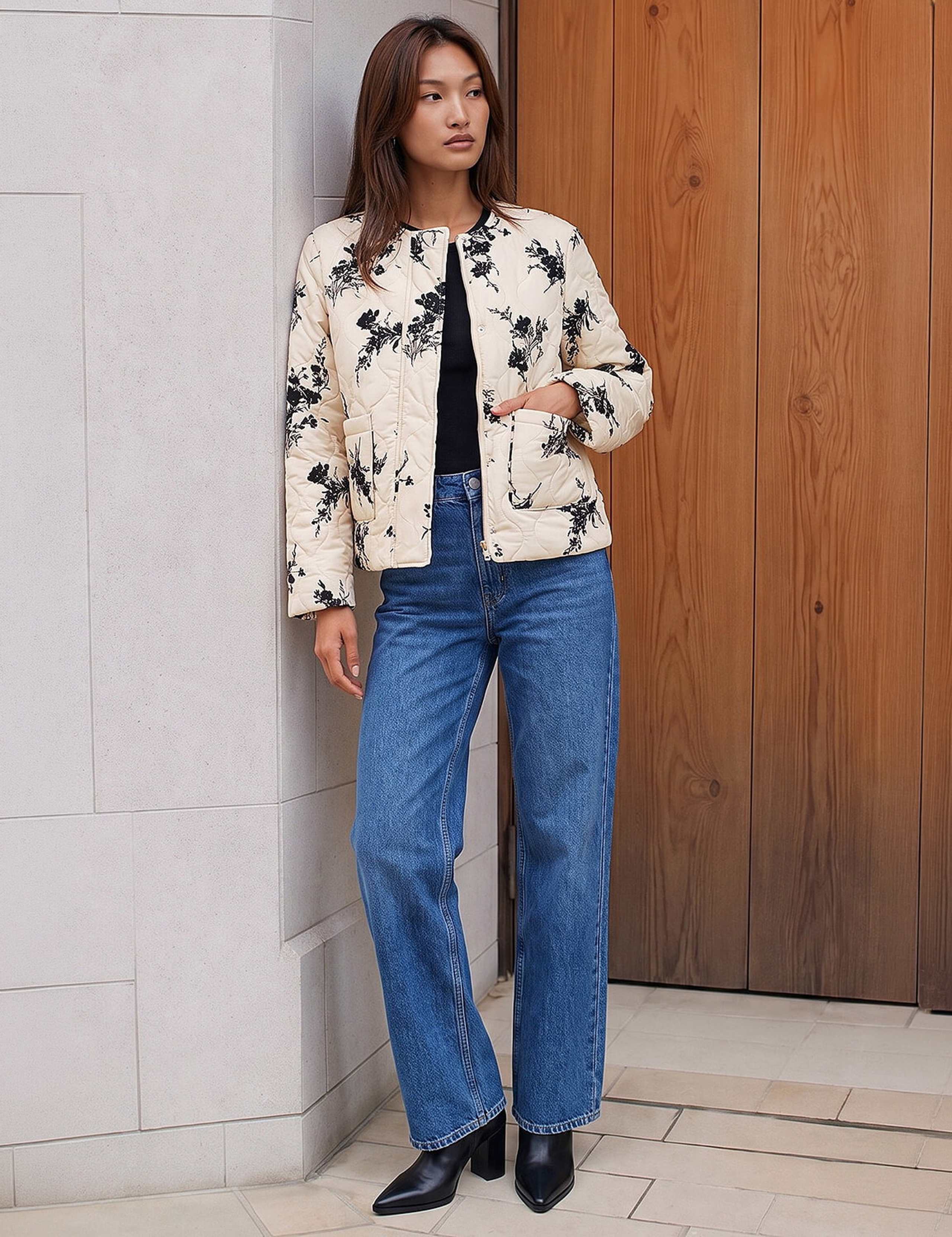 Floral Flock Quilted Jacket 2 of 4