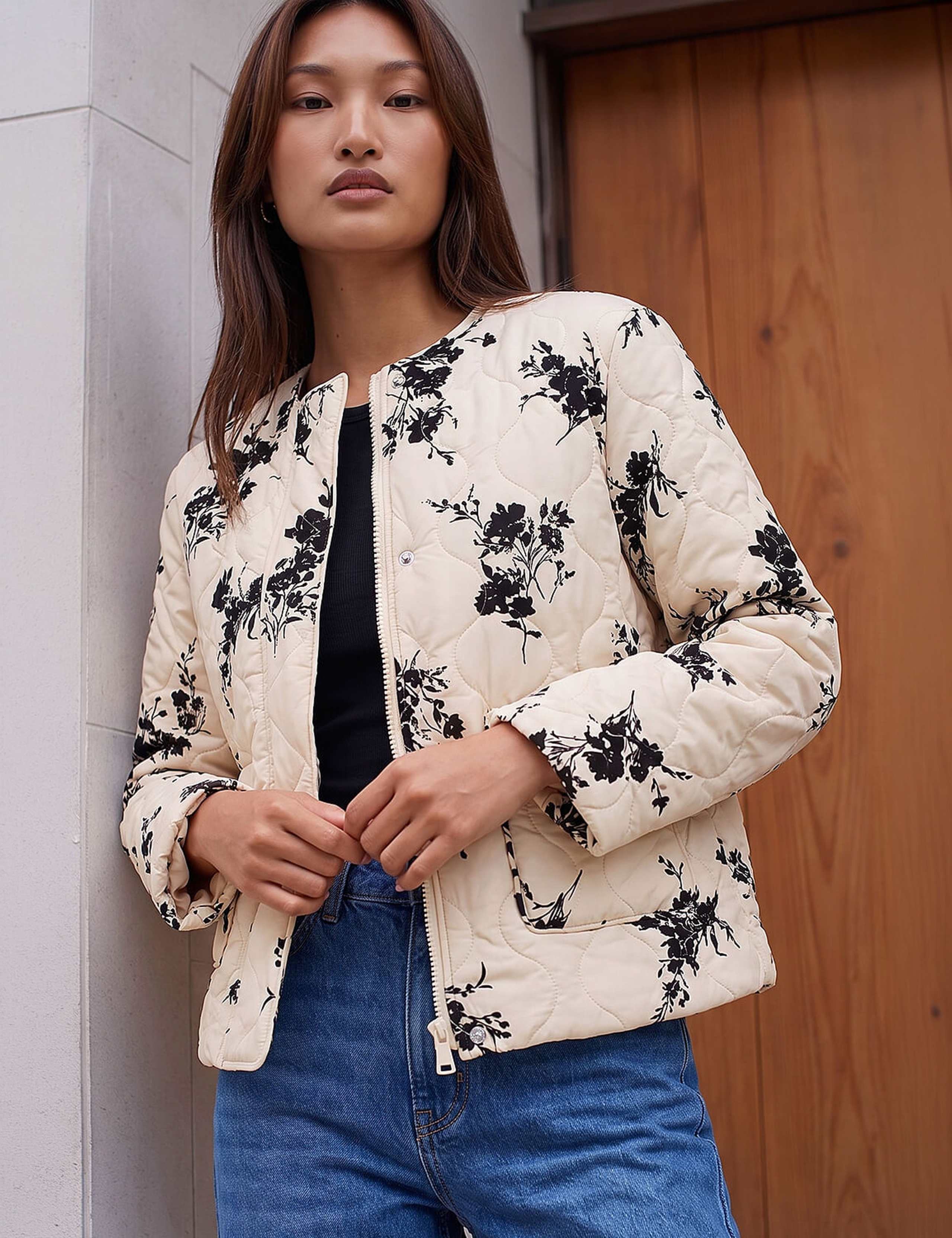 Floral Flock Quilted Jacket 3 of 4