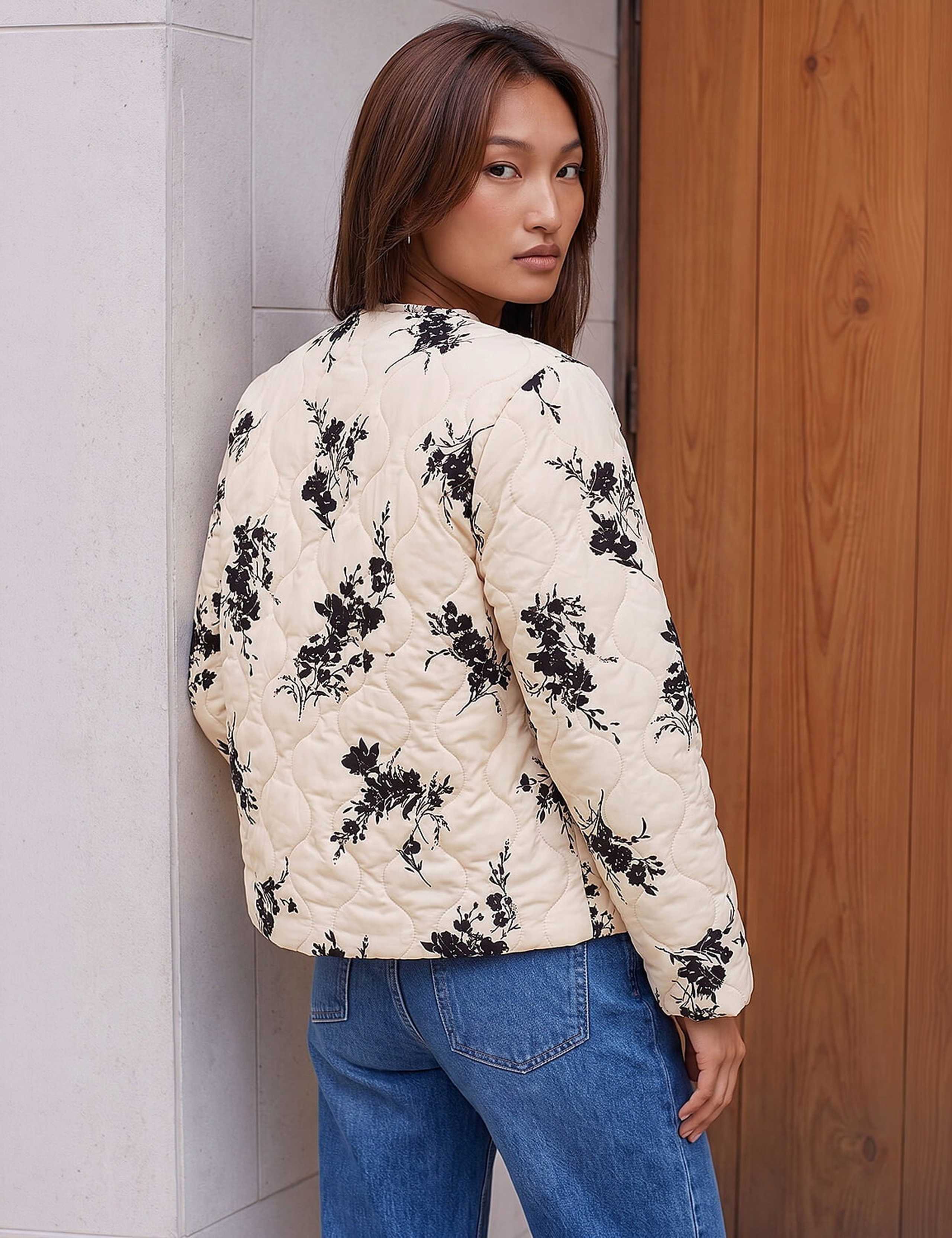 Floral Flock Quilted Jacket 4 of 4