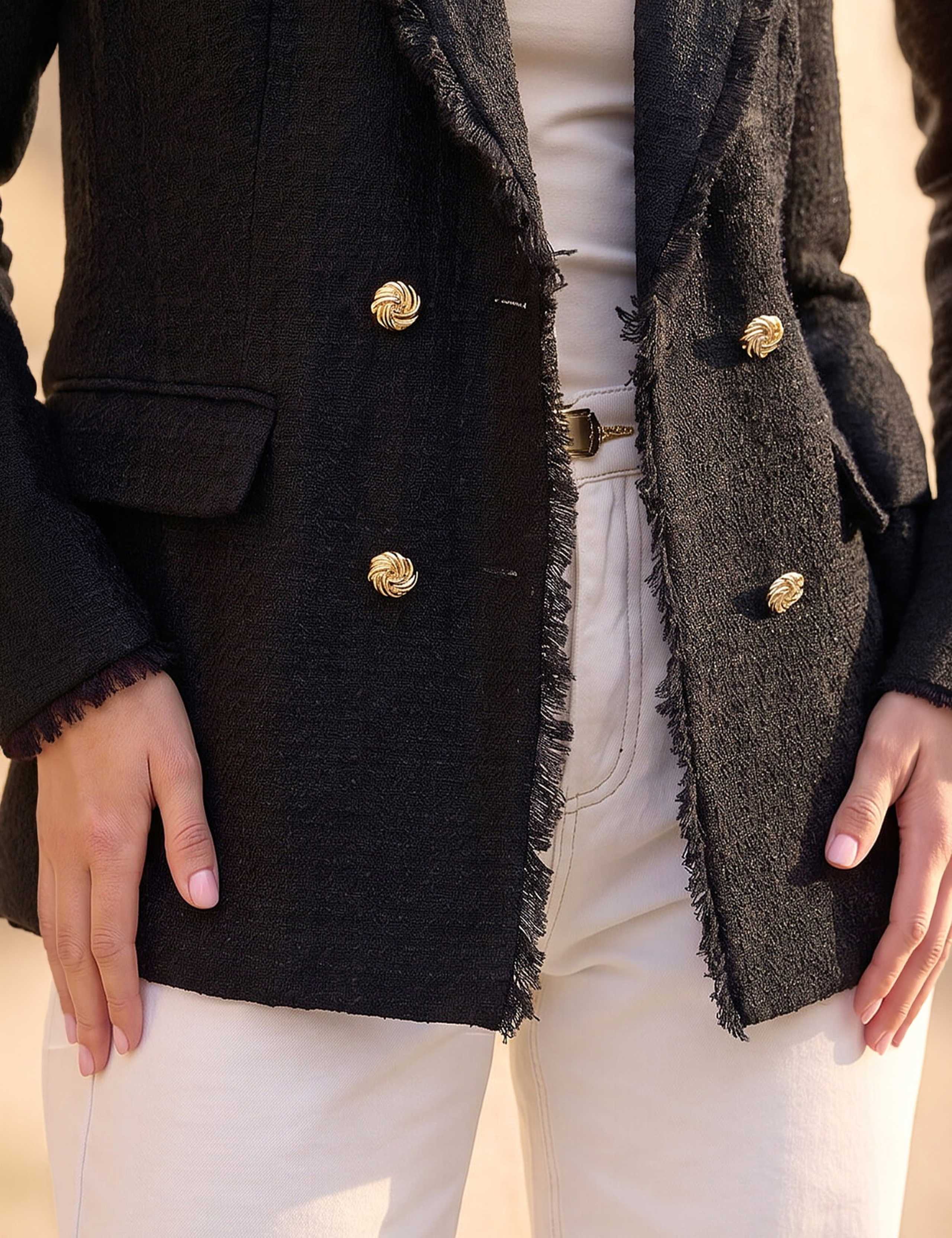 Frayed Edge Boucle Short Jacket 4 of 4